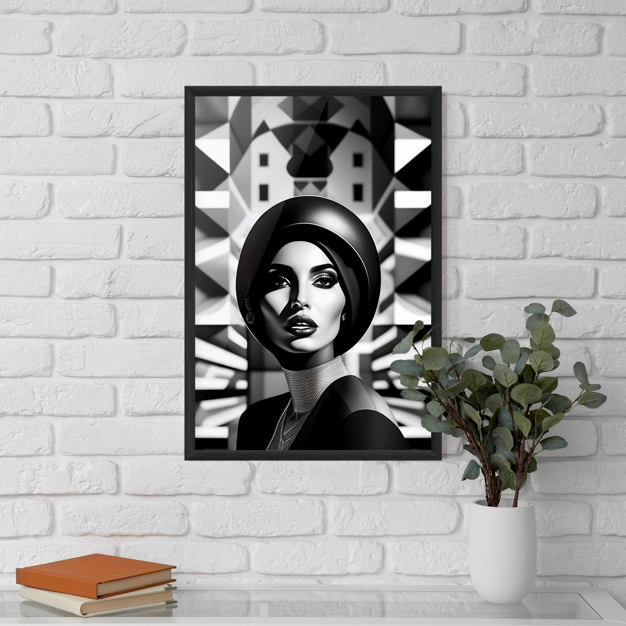 Keretezett Poszter Big Black Hat mockup 5