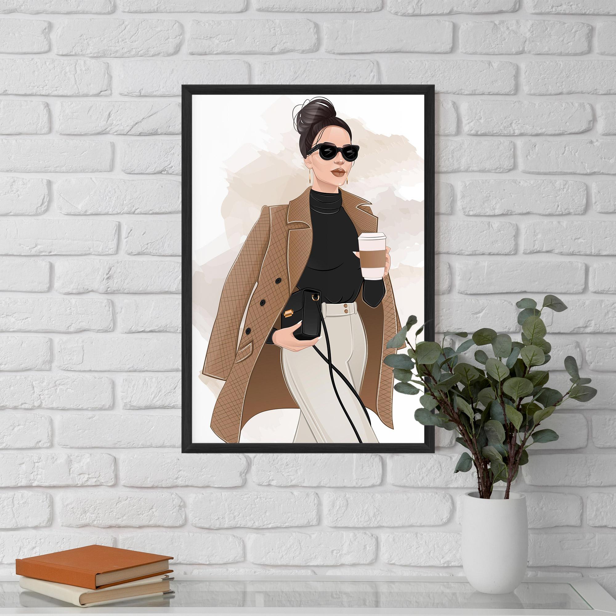 Keretezett Poszter Modern Coffee Outfit mockup 5