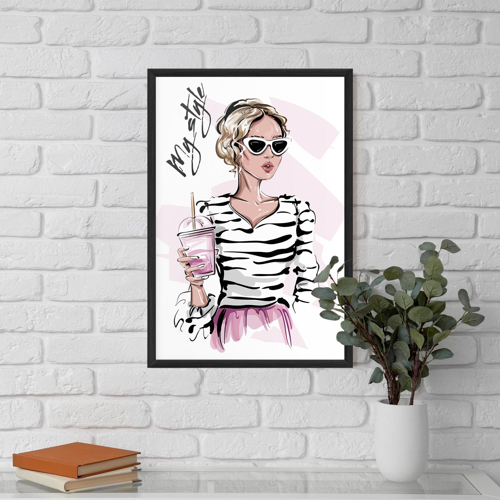 Keretezett Poszter Pink Style mockup 5