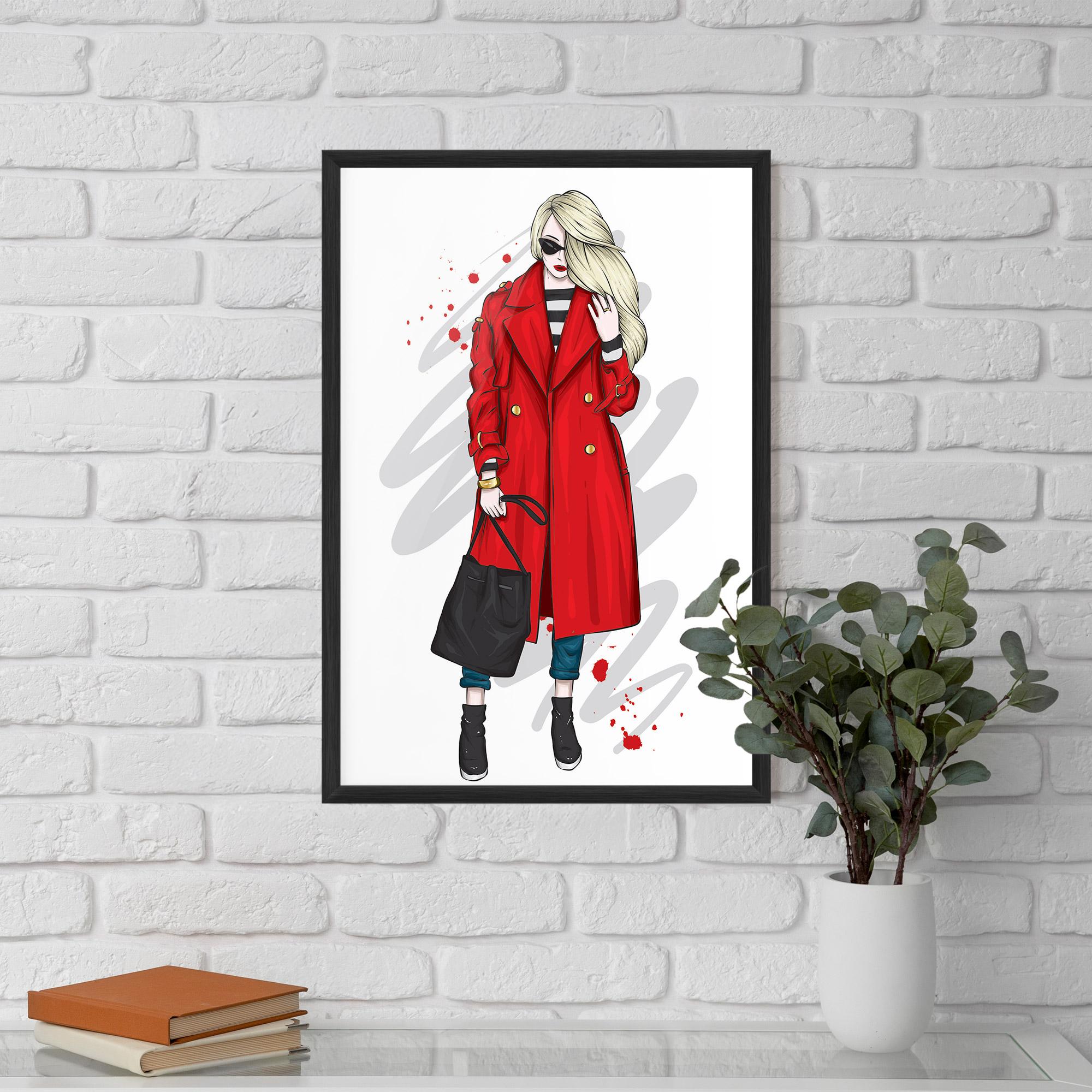 Keretezett Poszter Red Coat mockup 5