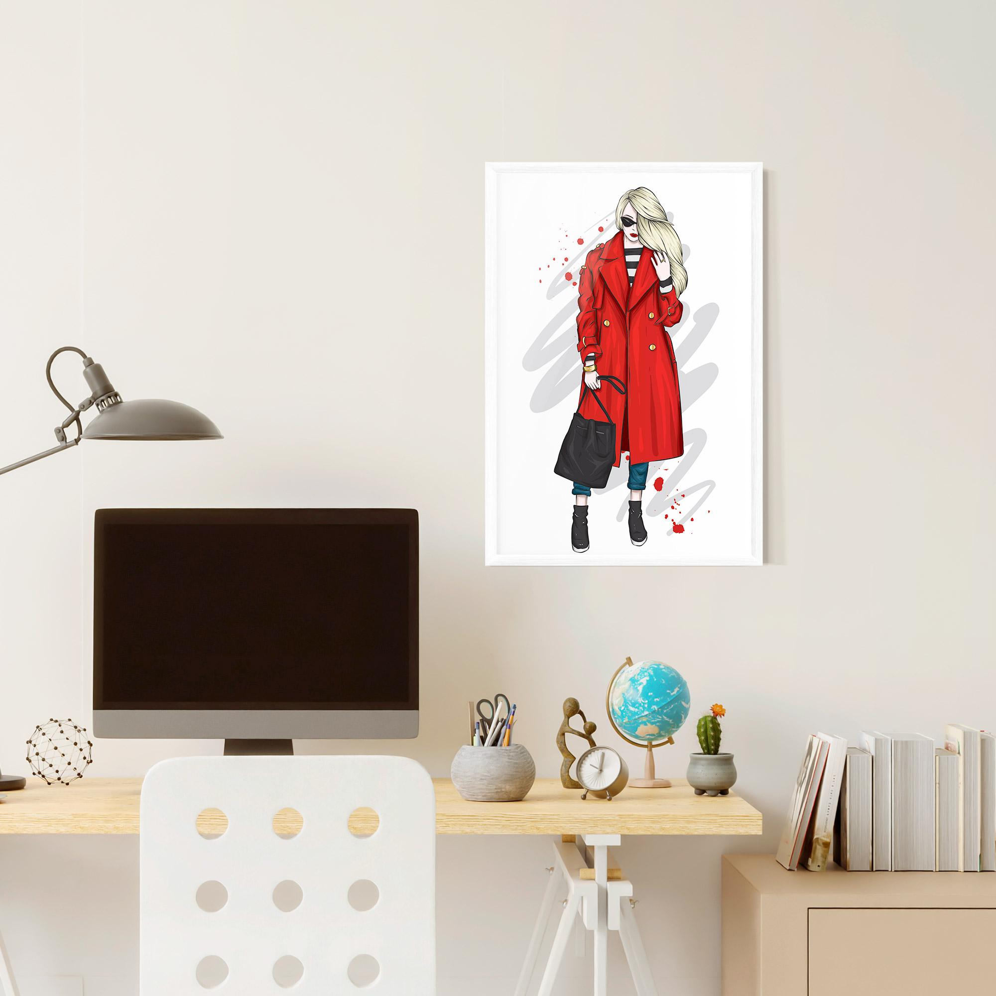 Keretezett Poszter Red Coat mockup 6