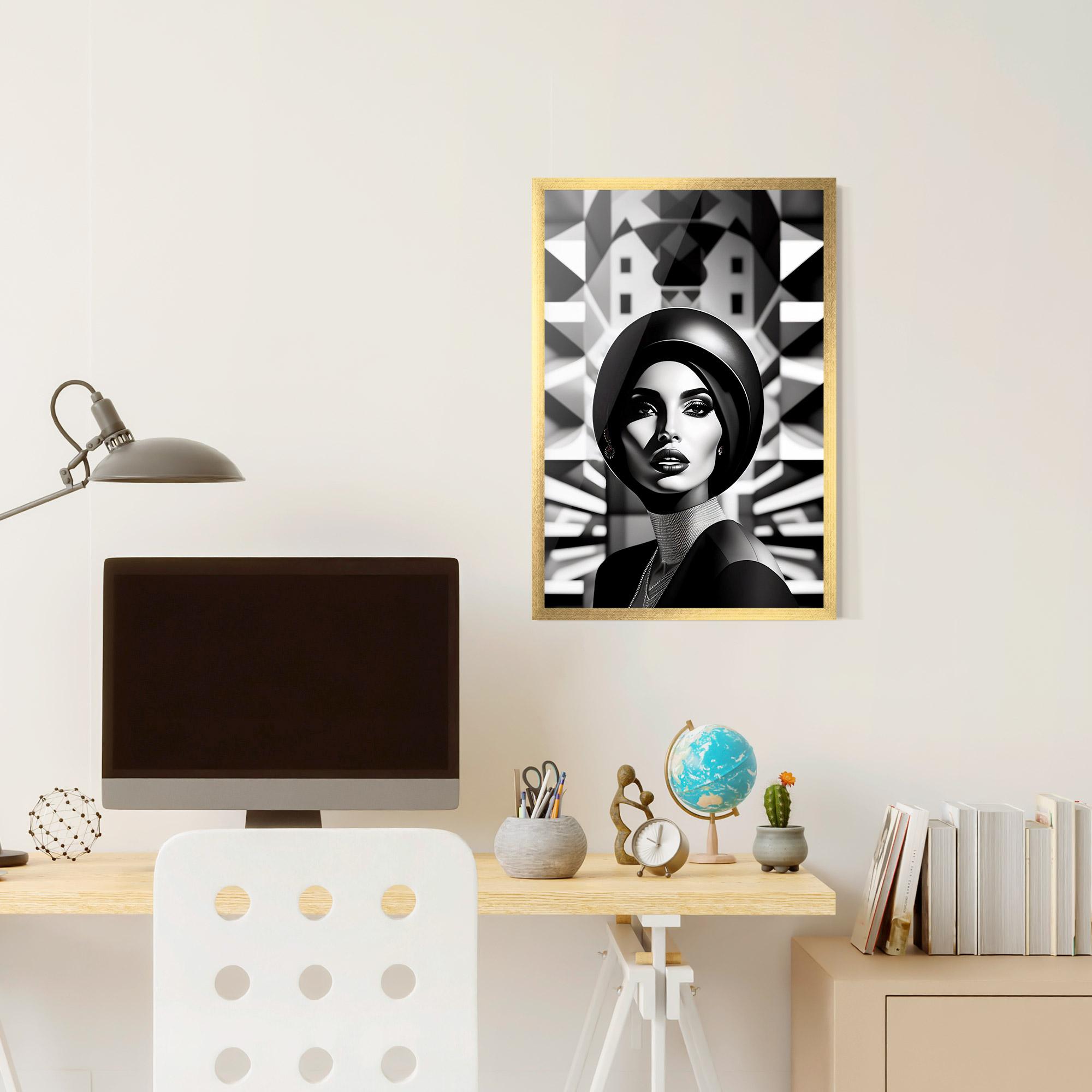 Keretezett Poszter Big Black Hat mockup 6