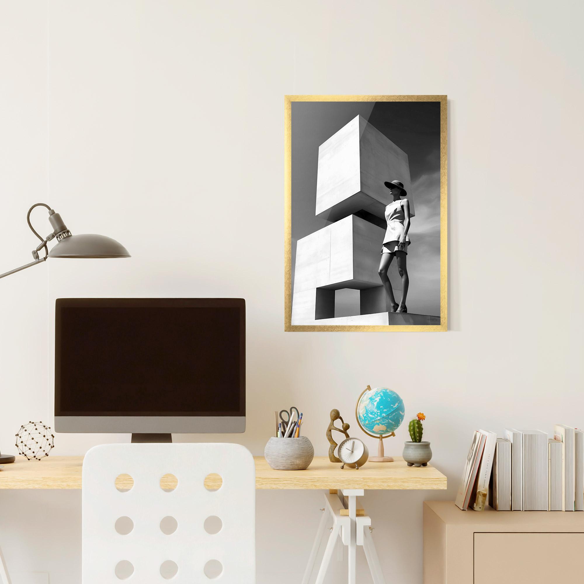 Keretezett Poszter Modern Fashion Woman mockup 6