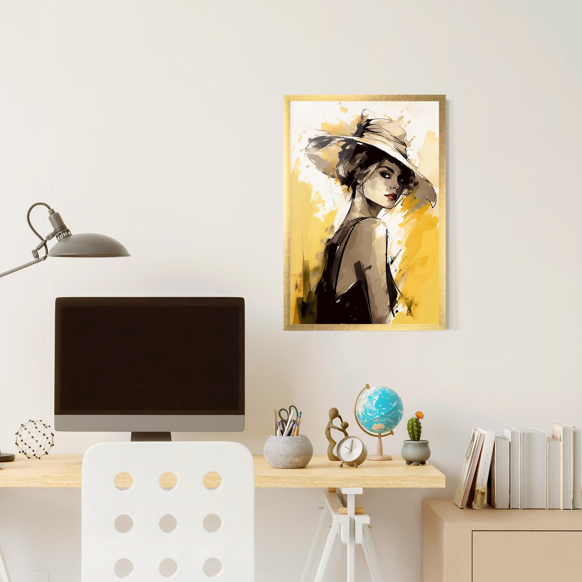 Keretezett Poszter Young Attractive Girl mockup 6