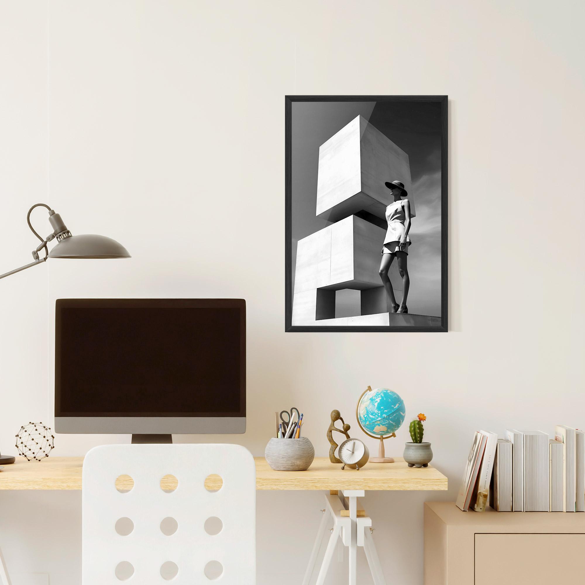 Keretezett Poszter Modern Fashion Woman mockup 6