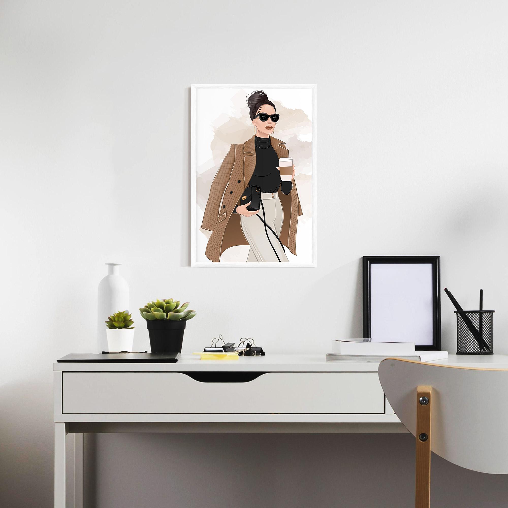 Keretezett Poszter Modern Coffee Outfit mockup 7