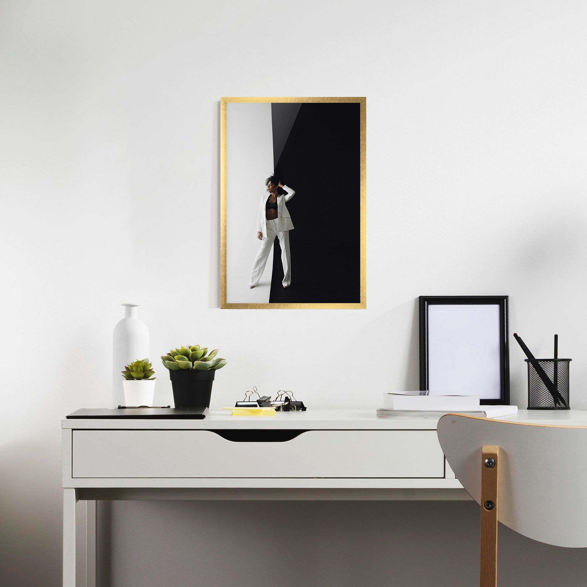 African Girl White Outfit mockup 7