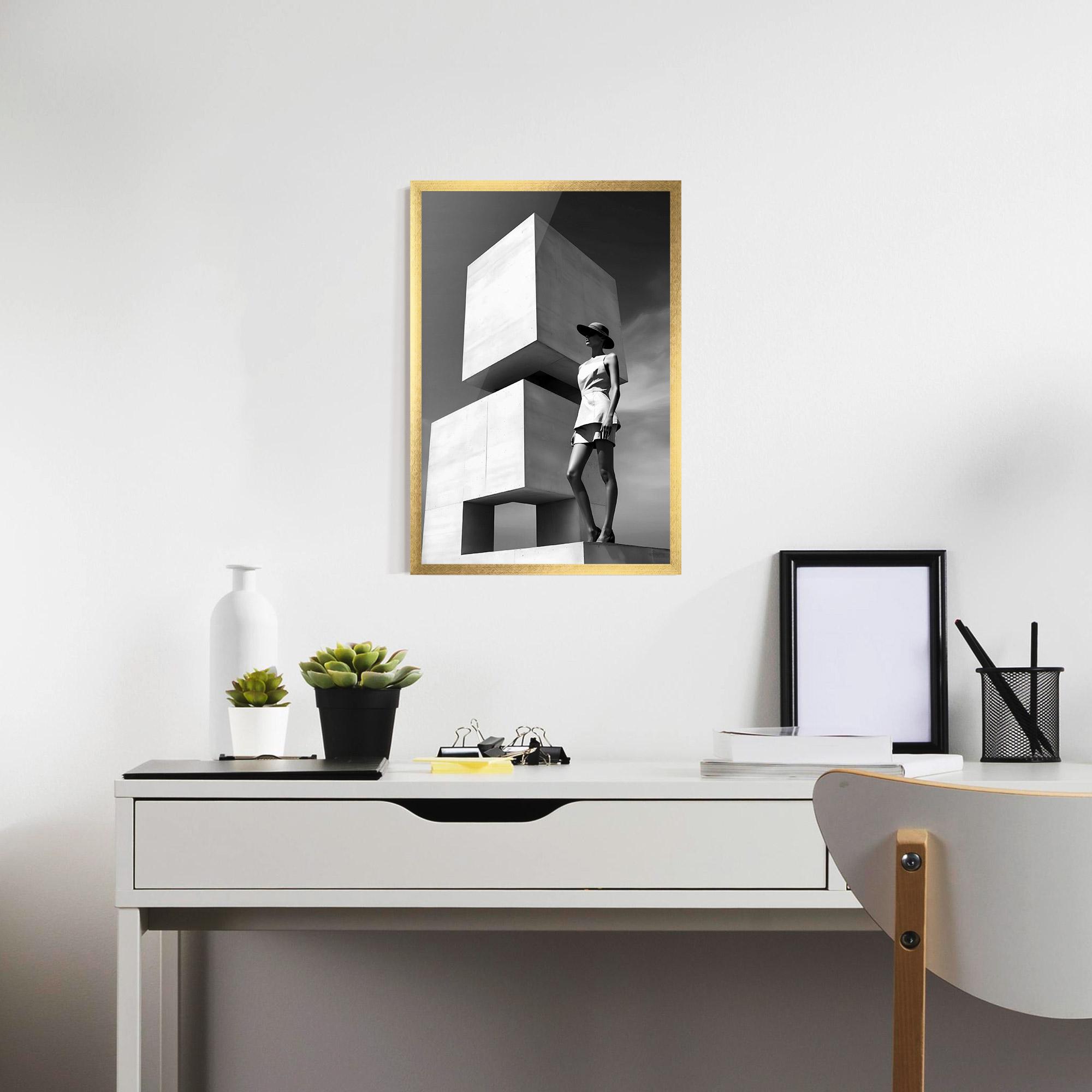 Keretezett Poszter Modern Fashion Woman mockup 7