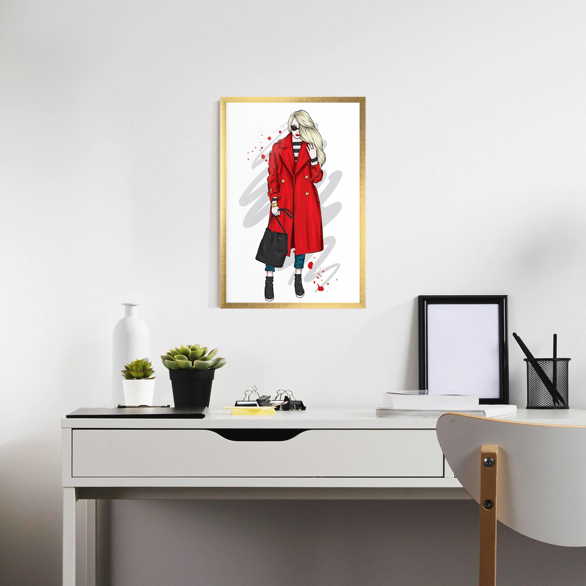 Keretezett Poszter Red Coat mockup 7