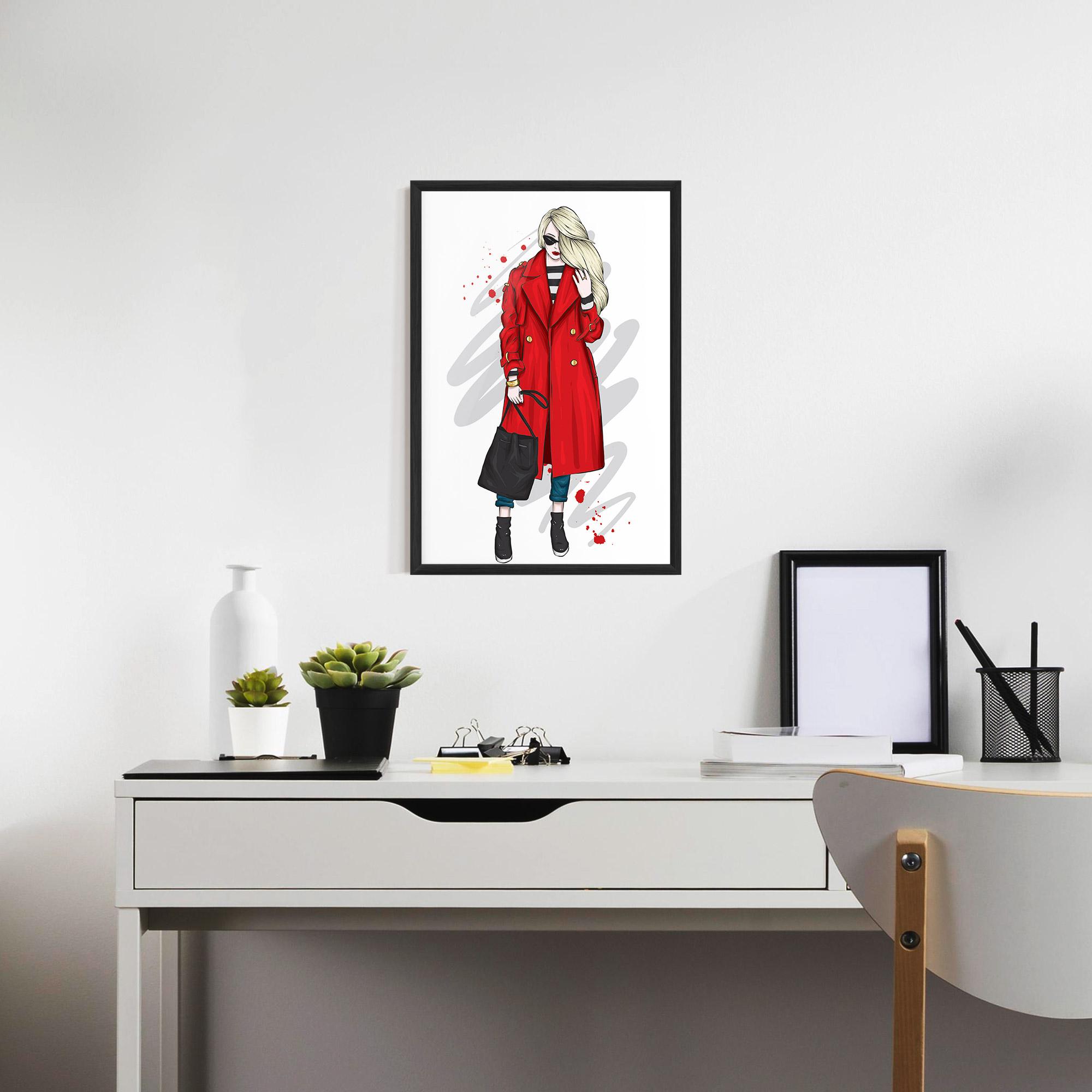 Keretezett Poszter Red Coat mockup 7