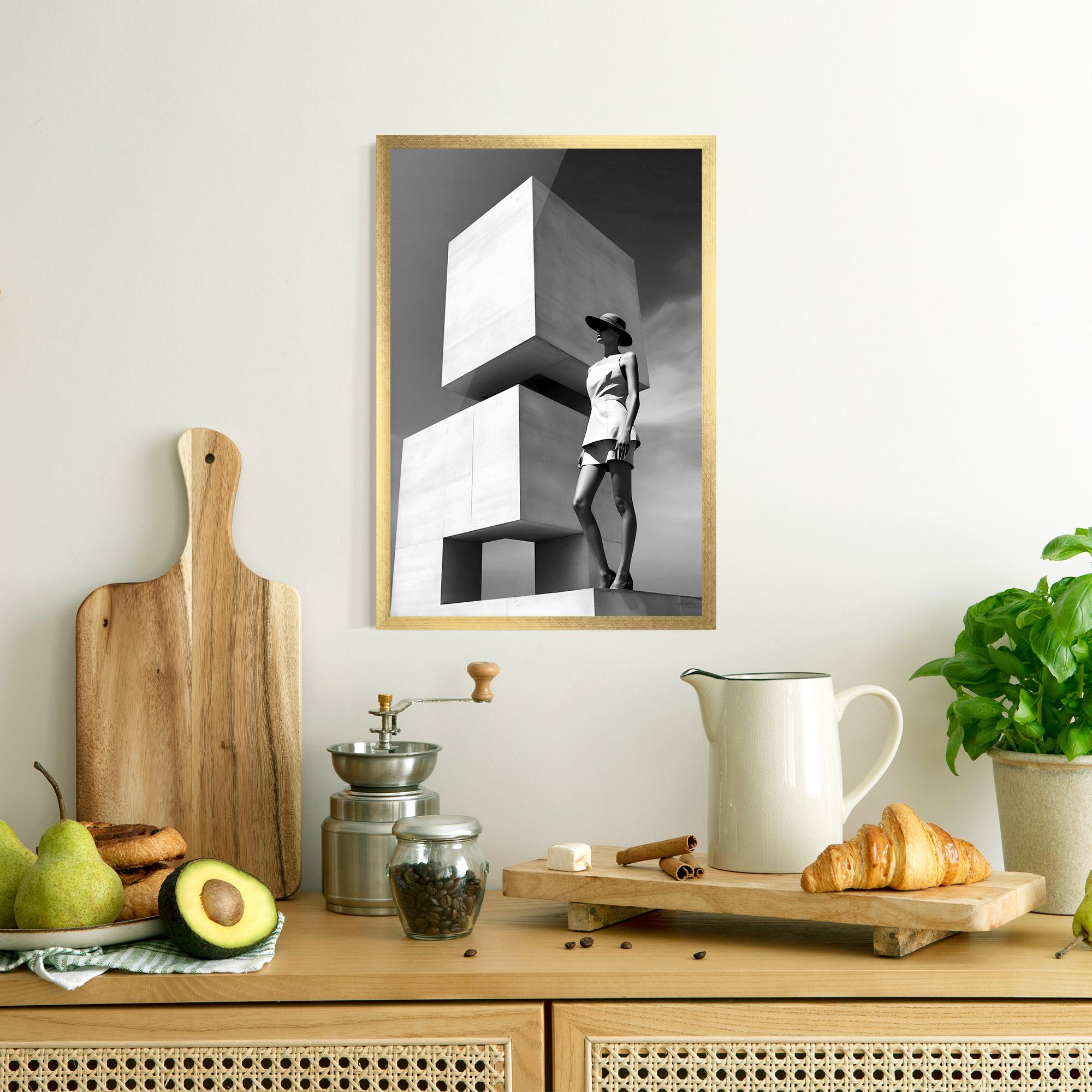 Keretezett Poszter Modern Fashion Woman mockup 8