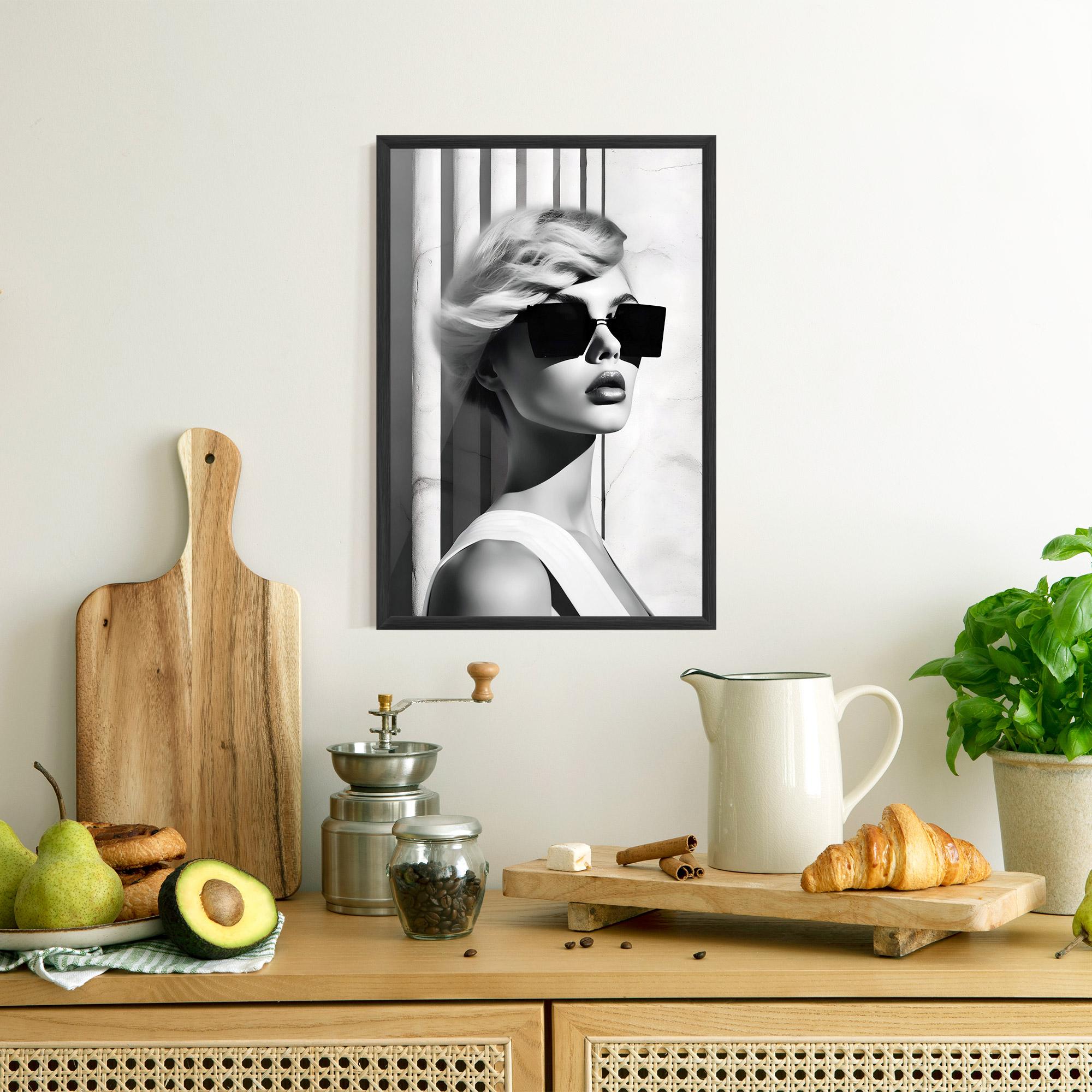 Keretezett Poszter Fashion Woman Glasses mockup 8