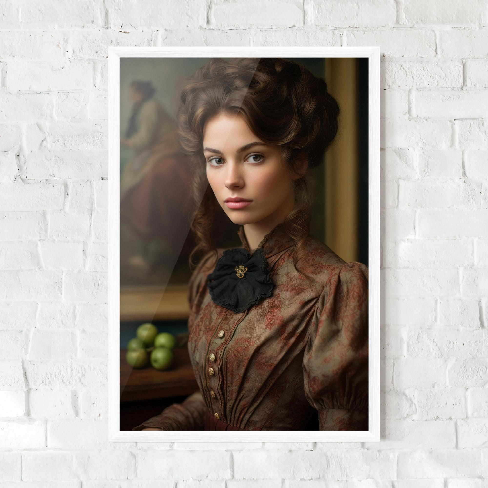 Keretezett Poszter Green Vintage Apple mockup 0