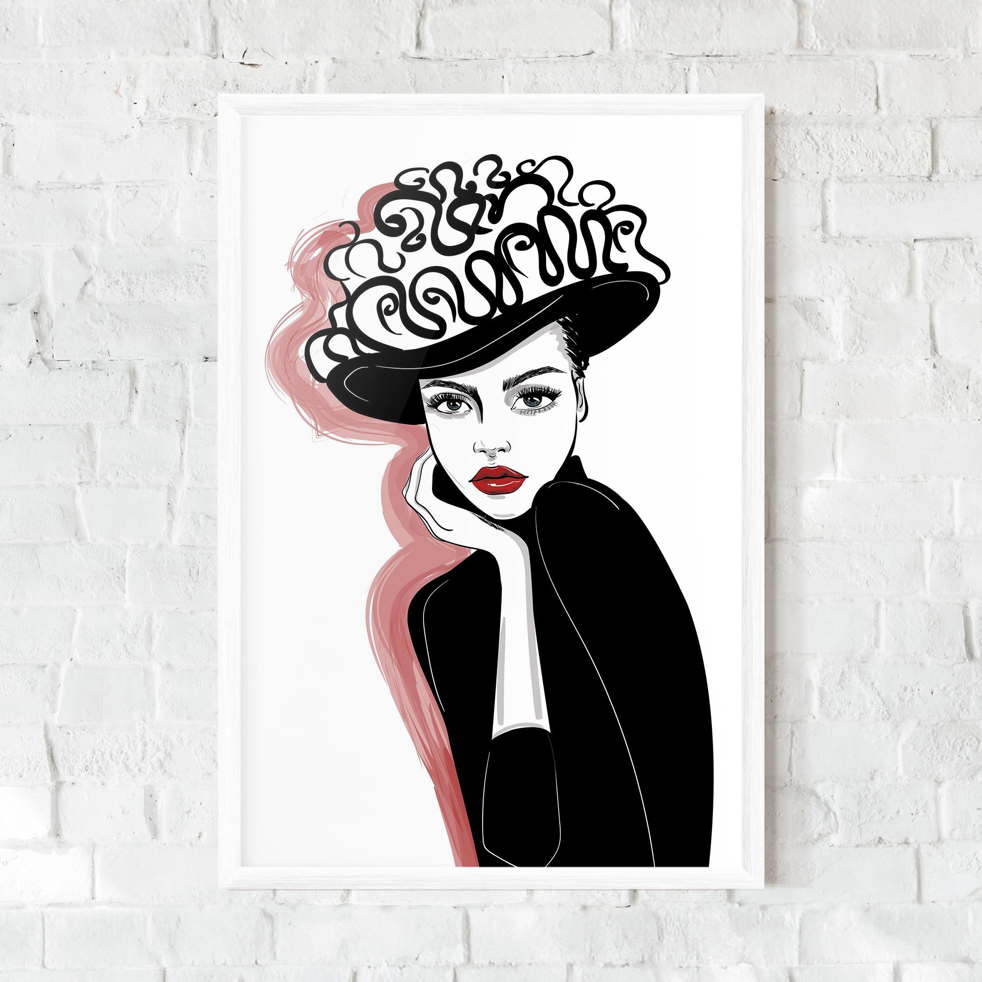 Keretezett Poszter Vintage Drawing mockup 0