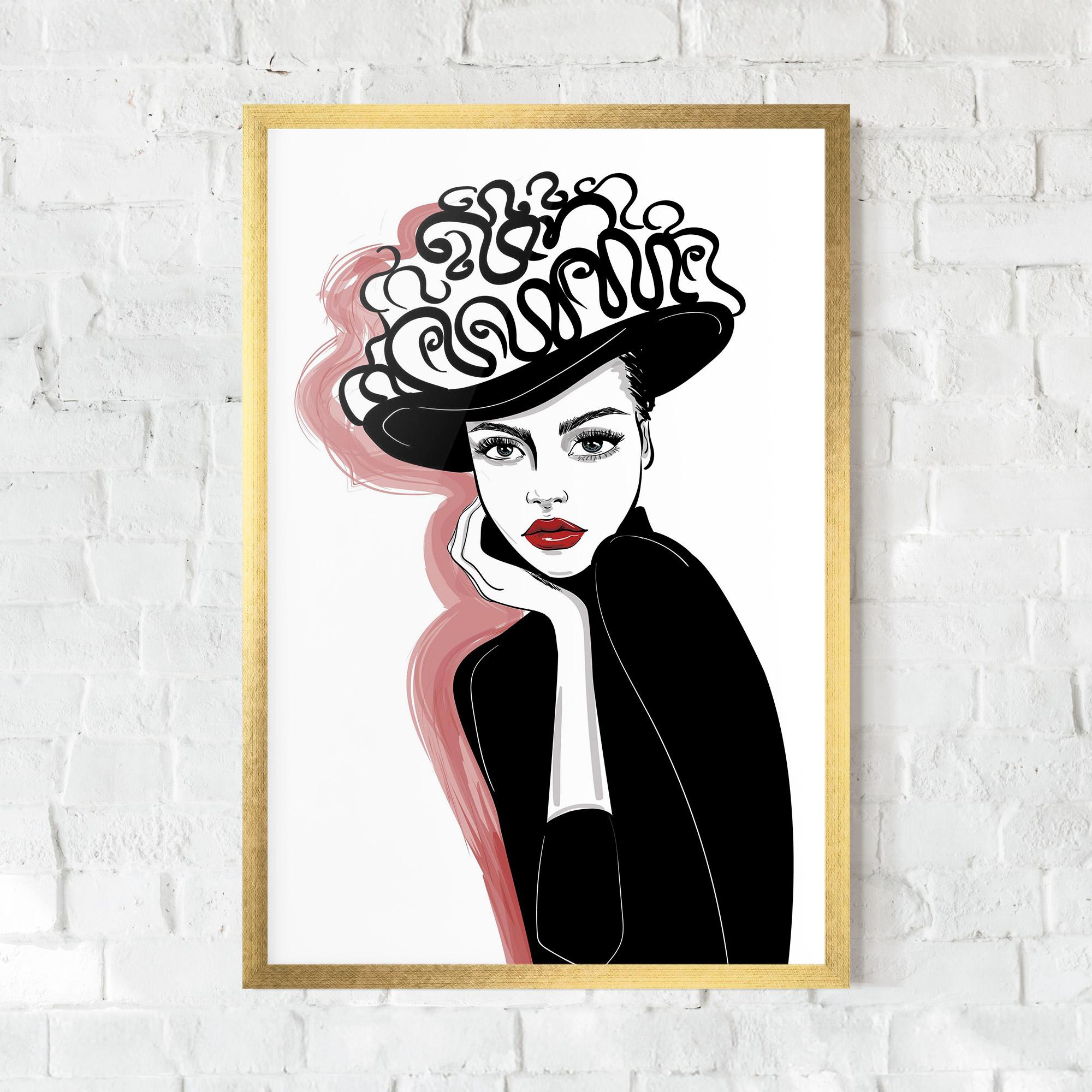 Keretezett Poszter Vintage Drawing mockup 0