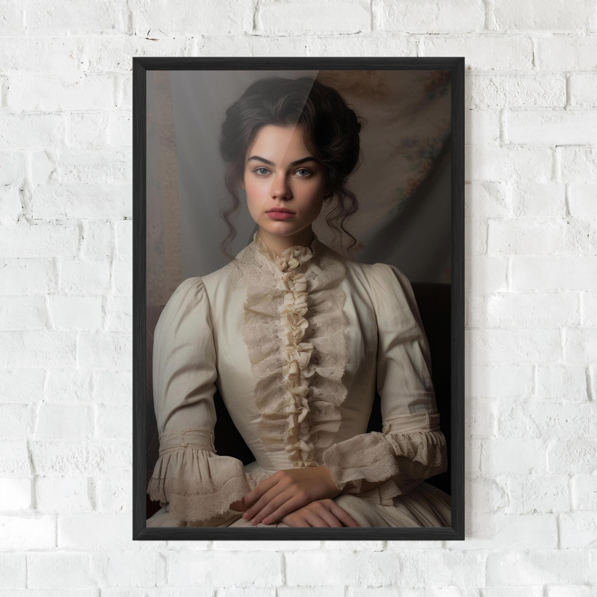 Keretezett Poszter Pretty Vintage Dress mockup 0