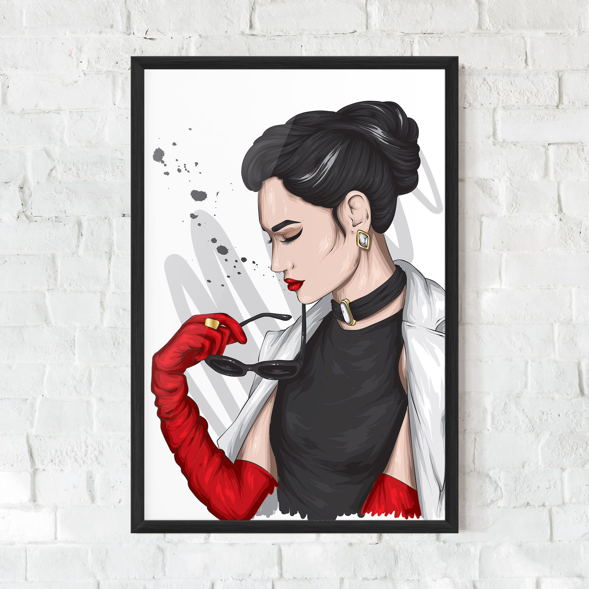 Vintage Red Gloves mockup 0