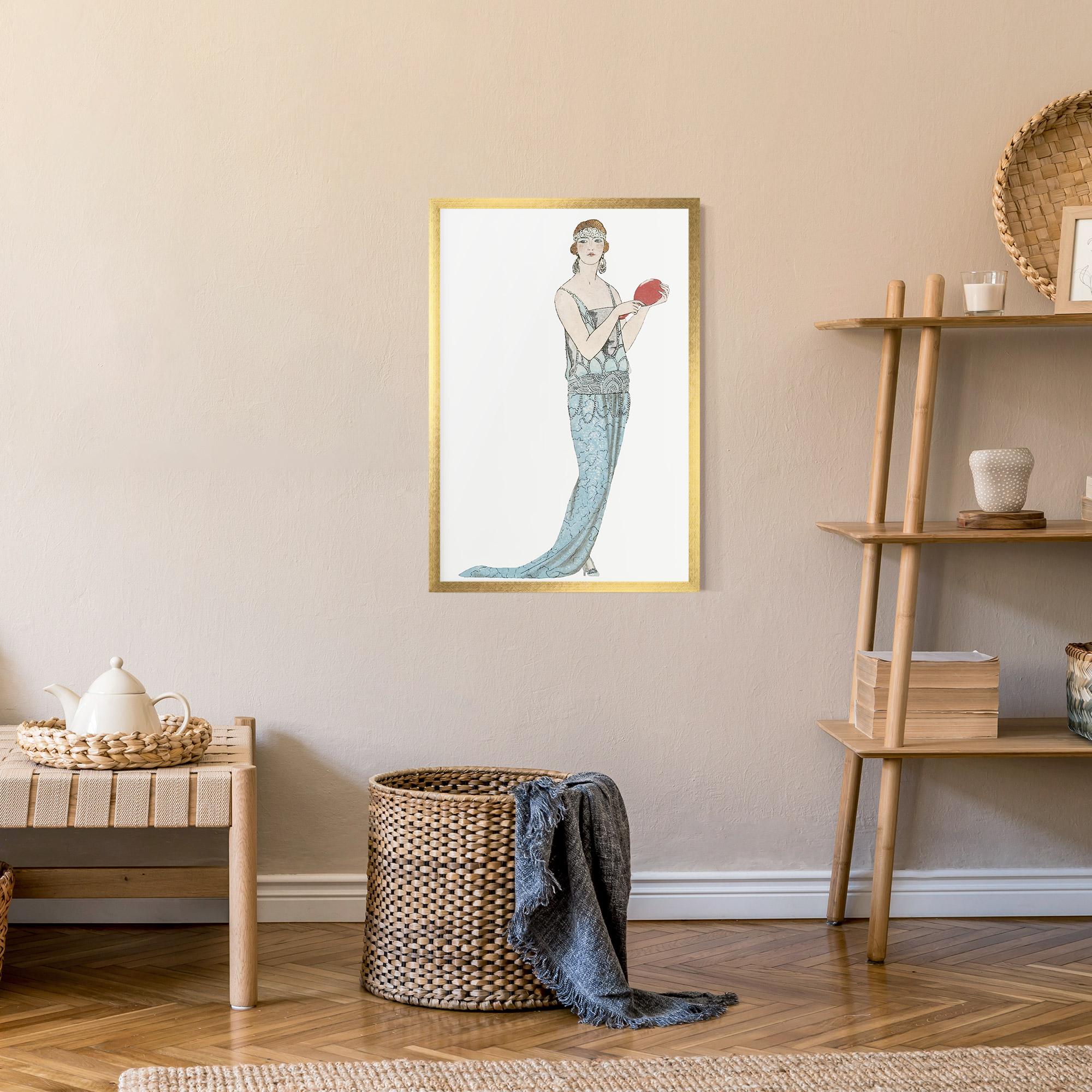 Keretezett Poszter Vintage Old Drawing mockup 9