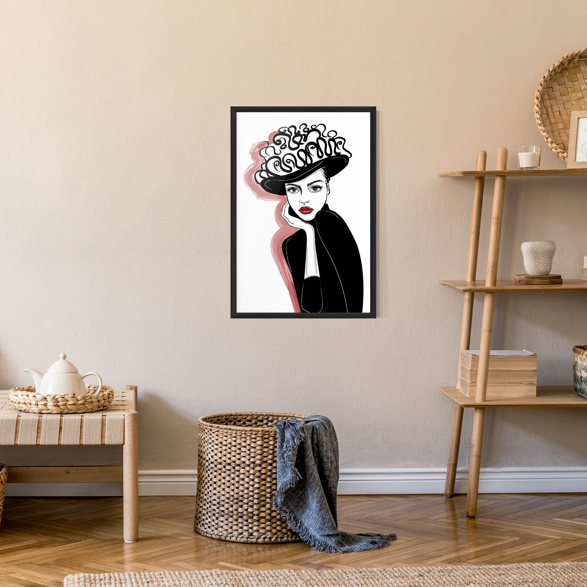 Keretezett Poszter Vintage Drawing mockup 9