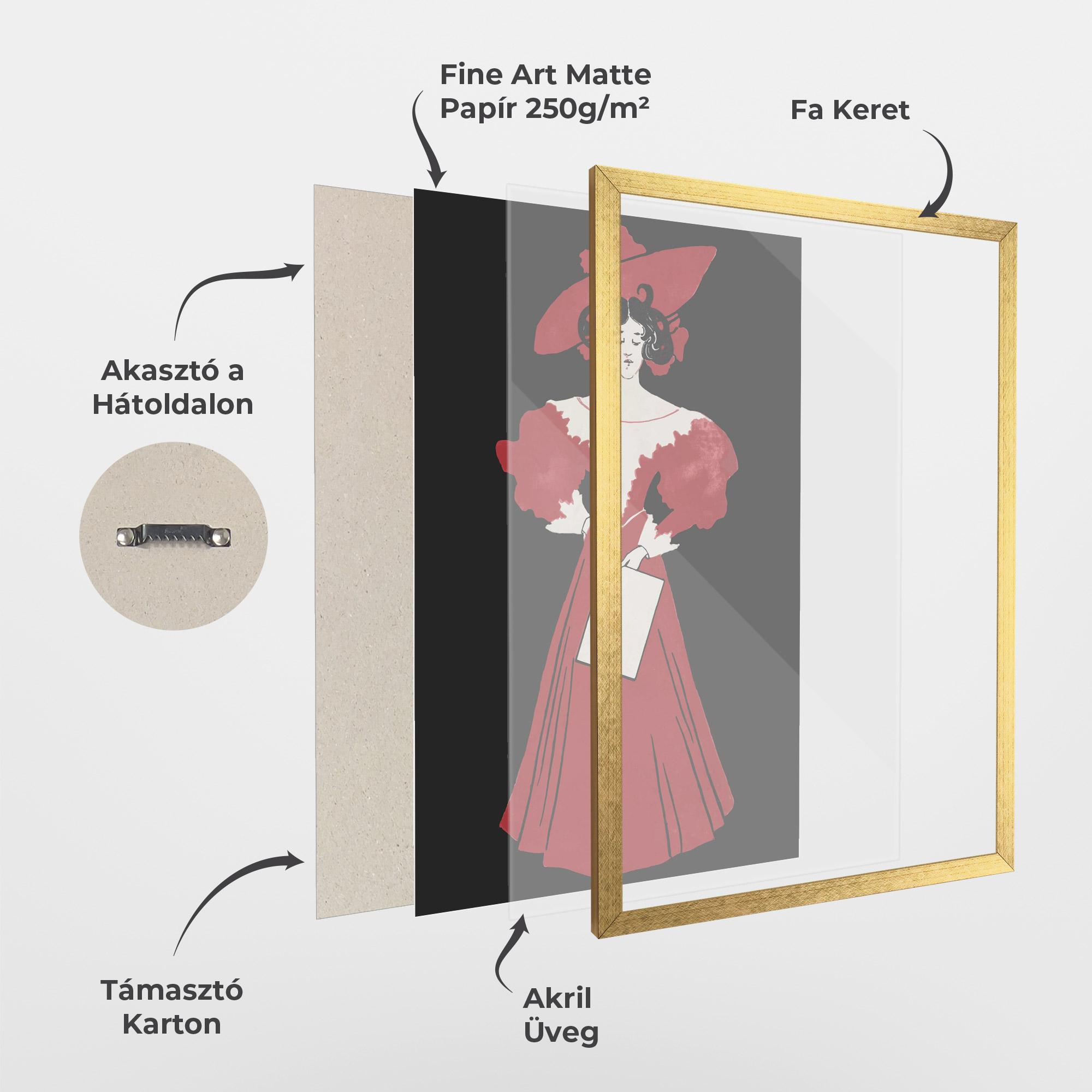 Keretezett Poszter Old Red Dress mockup 1