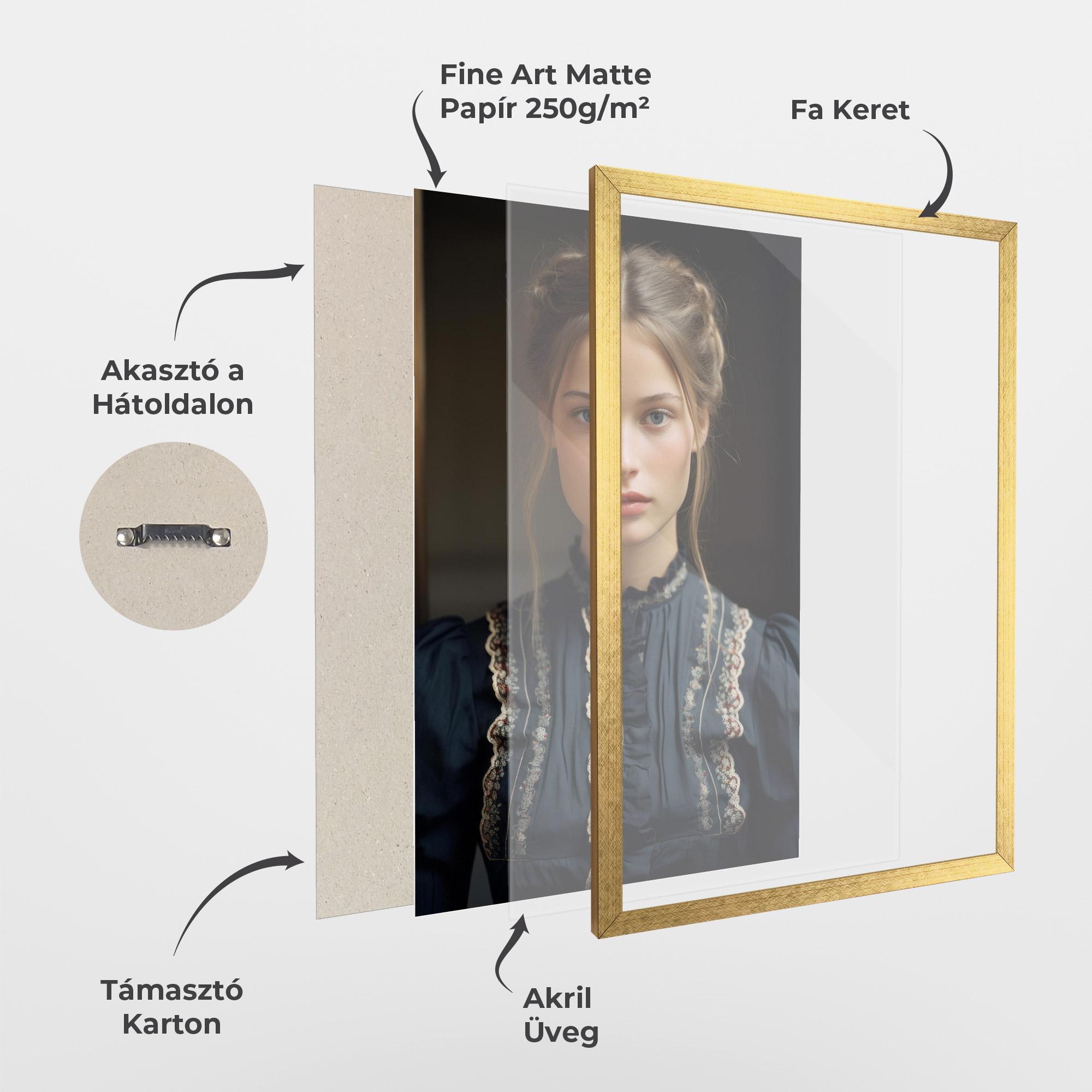 Keretezett Poszter Vintage Blue Eyes mockup 1