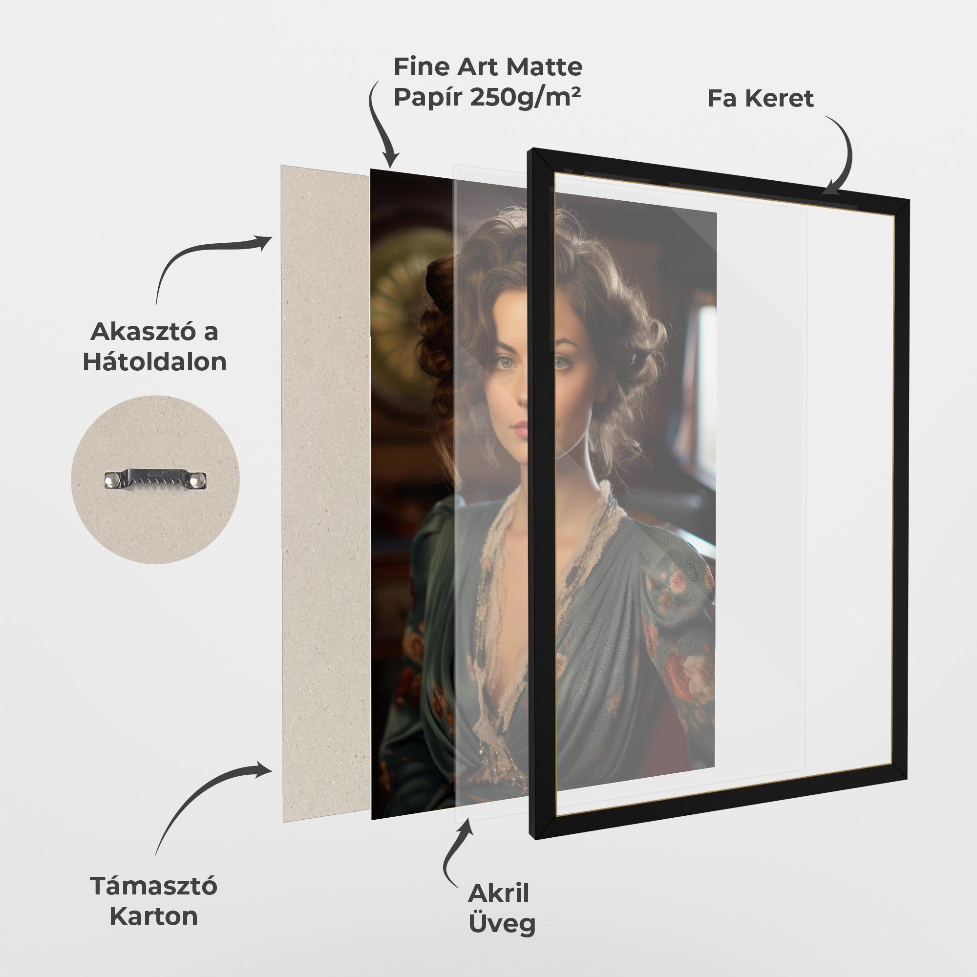 Keretezett Poszter Pink Flowers Dress mockup 1