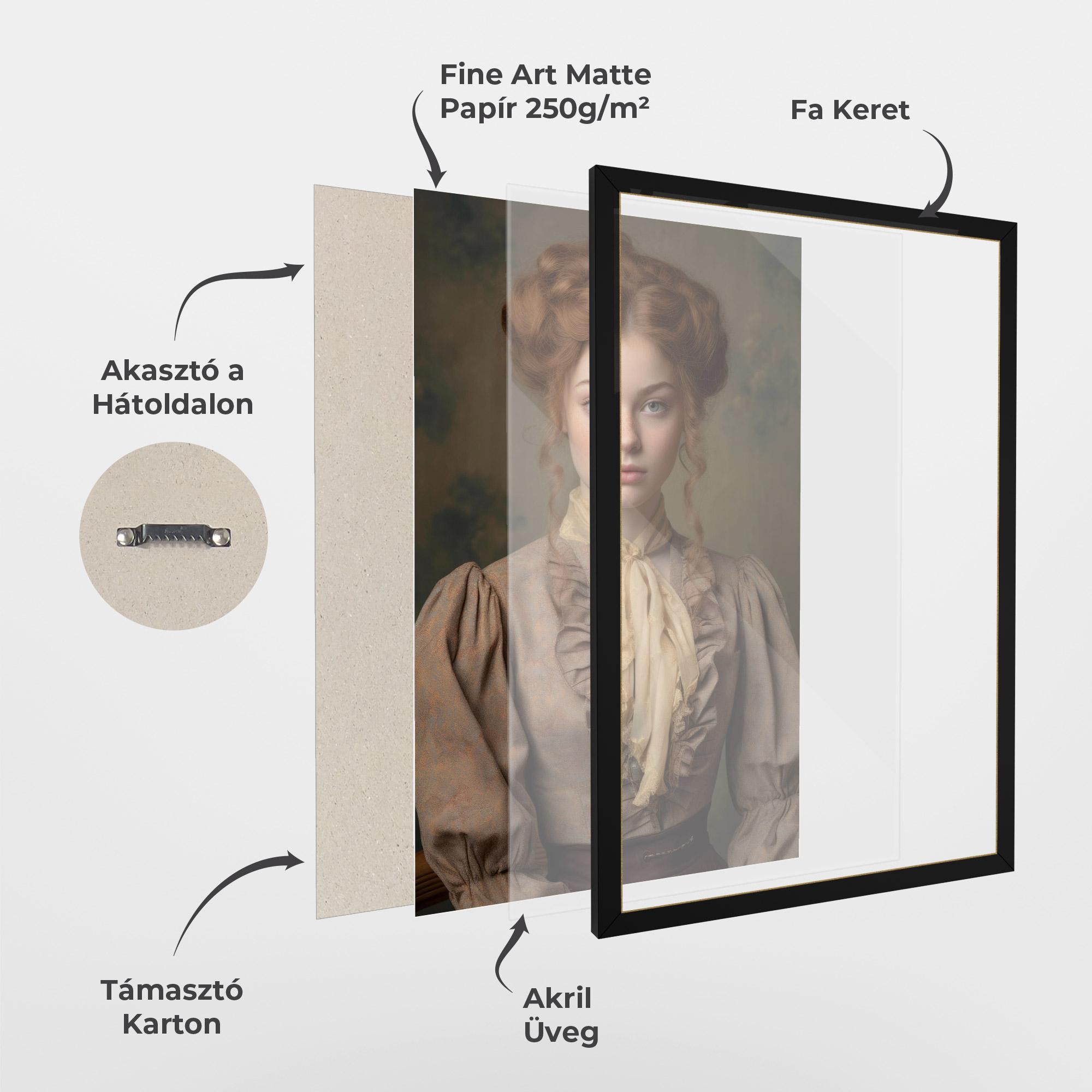 Keretezett Poszter Yellow Bow Tie mockup 1