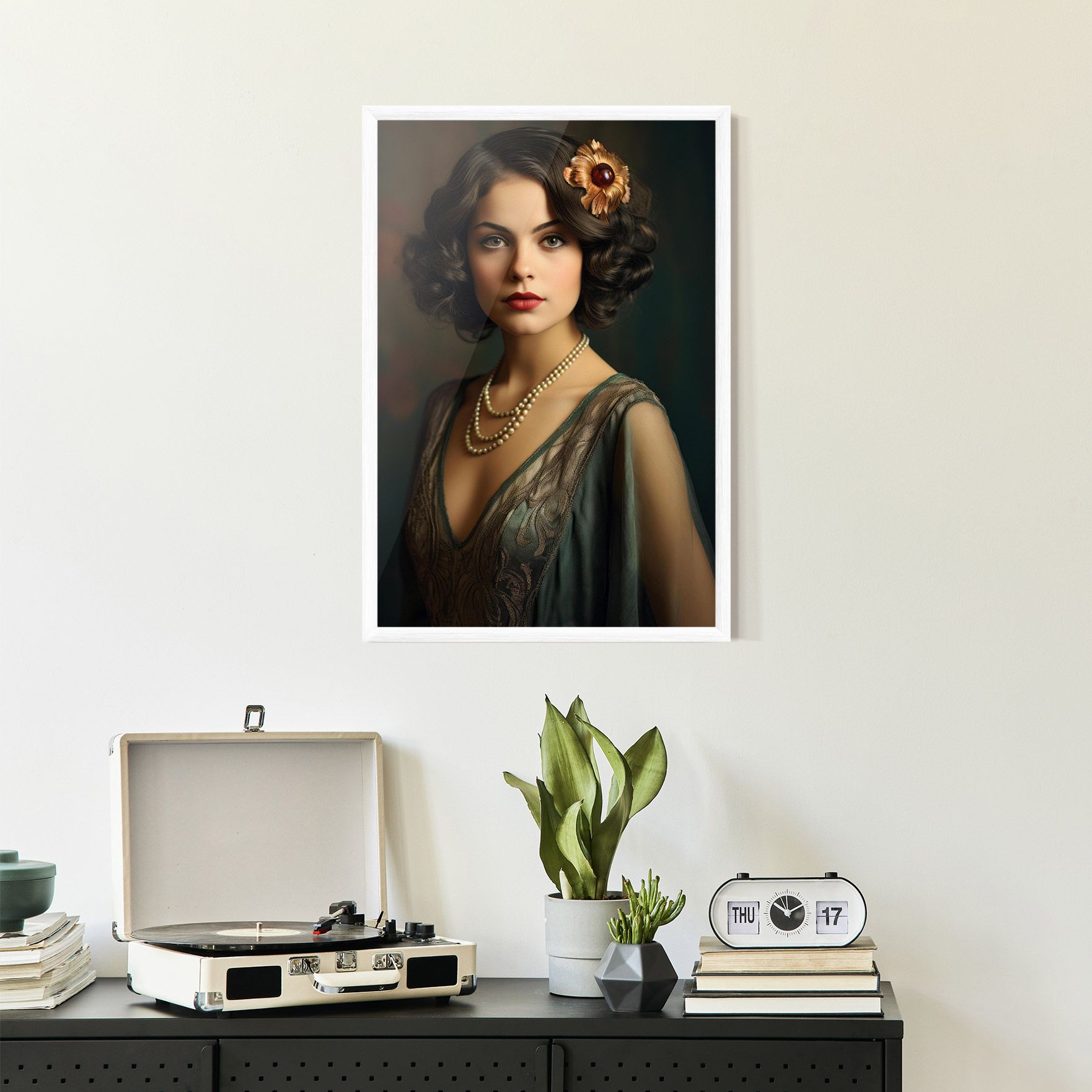 Green Vintage Blouse mockup 2