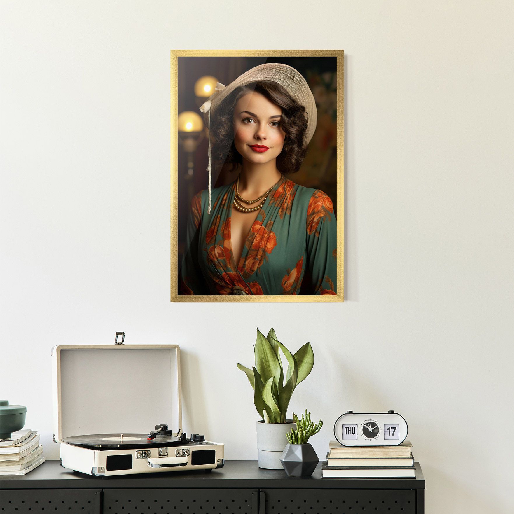 Green Orange Blouse mockup 2