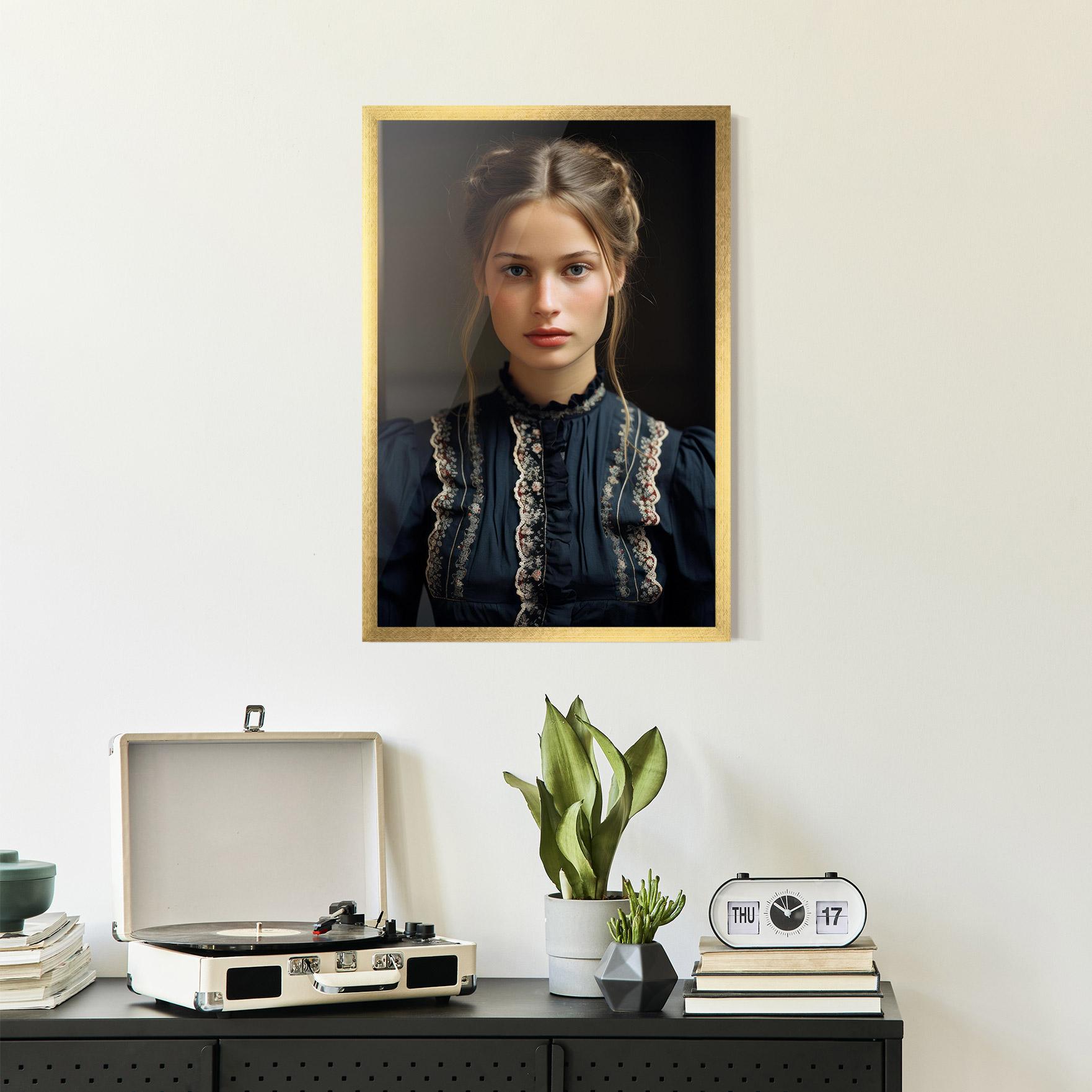 Keretezett Poszter Vintage Blue Eyes mockup 2