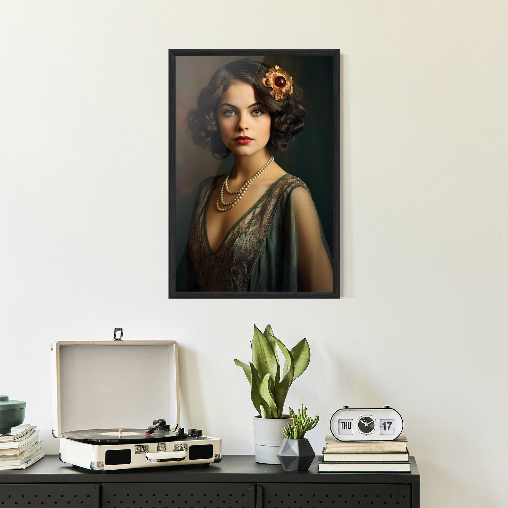 Green Vintage Blouse mockup 2