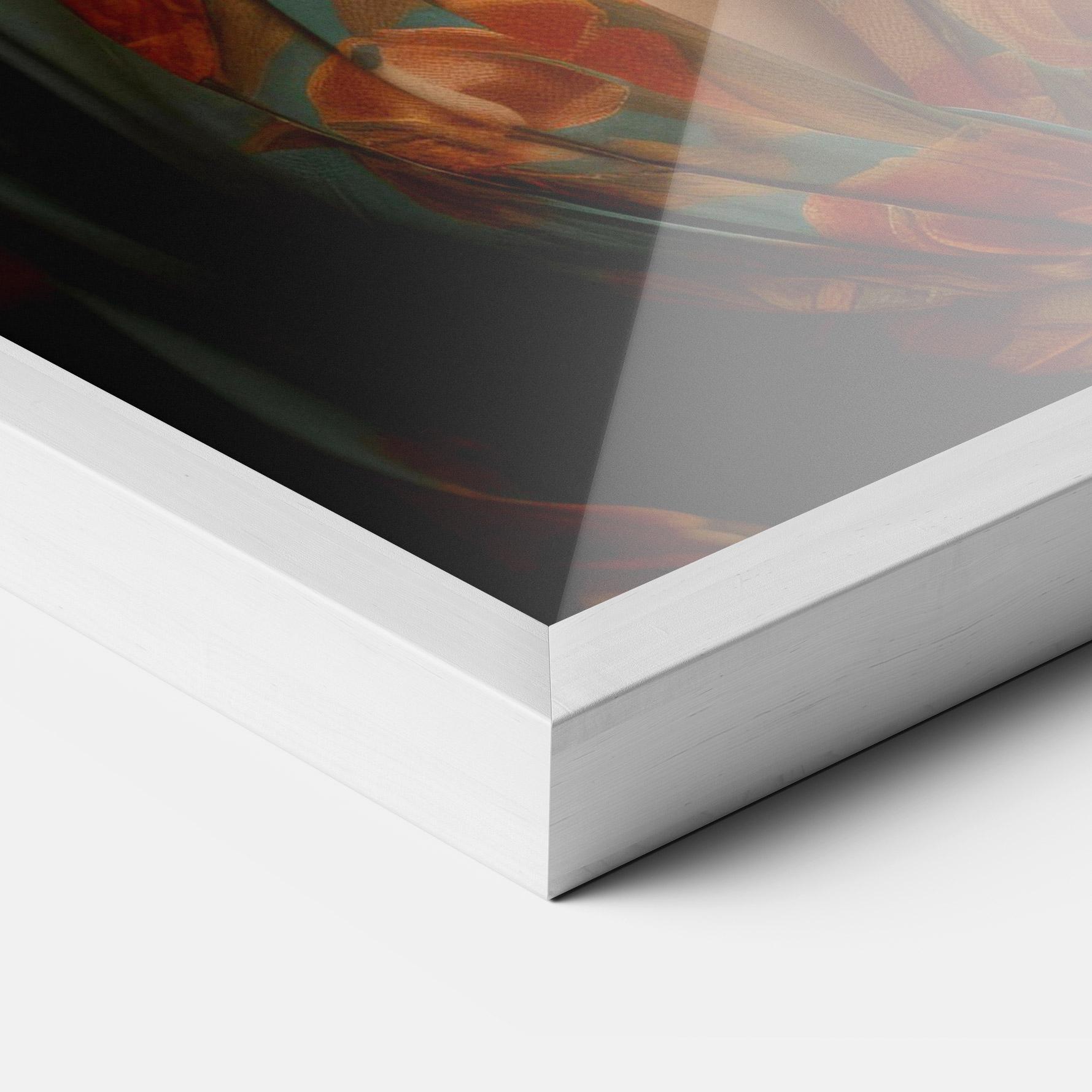 Keretezett Poszter Green Orange Blouse mockup 3