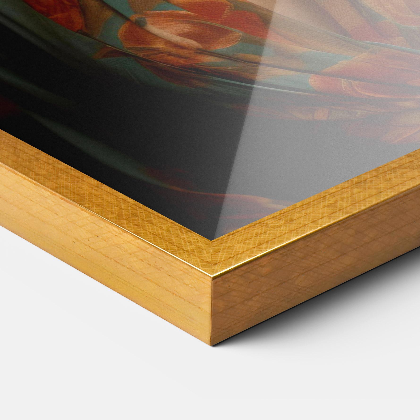 Keretezett Poszter Green Orange Blouse mockup 3