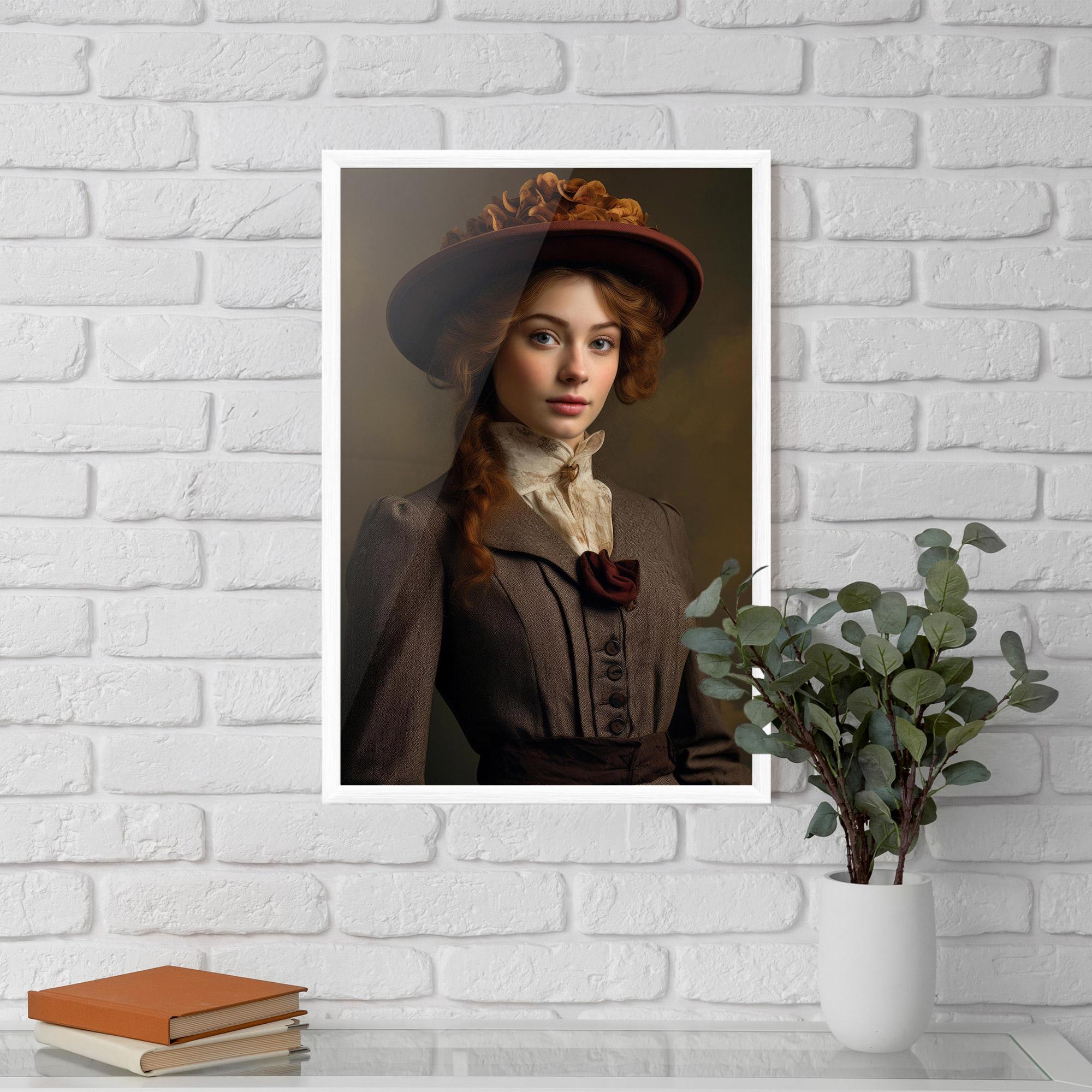 Keretezett Poszter Red Orange Hat mockup 5