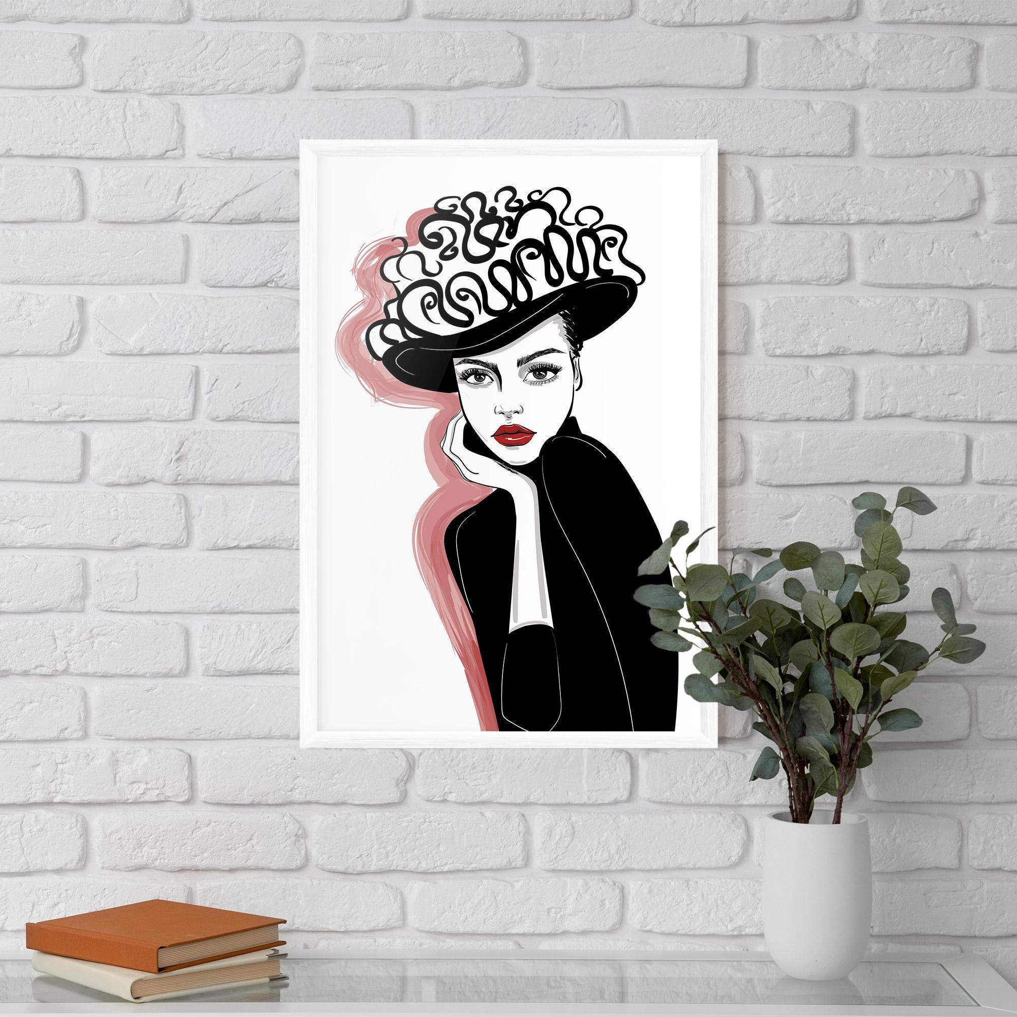 Keretezett Poszter Vintage Drawing mockup 5