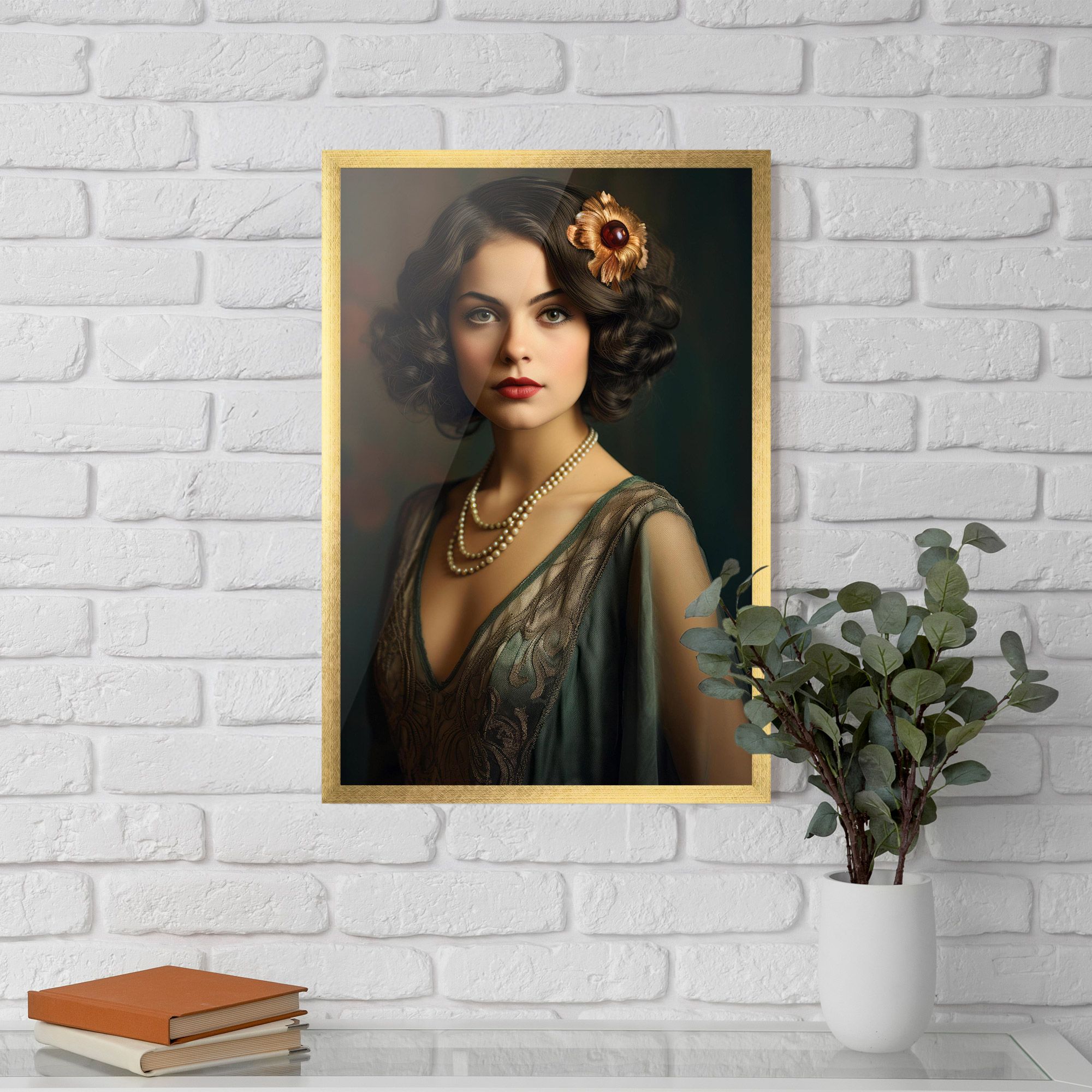 Green Vintage Blouse mockup 5