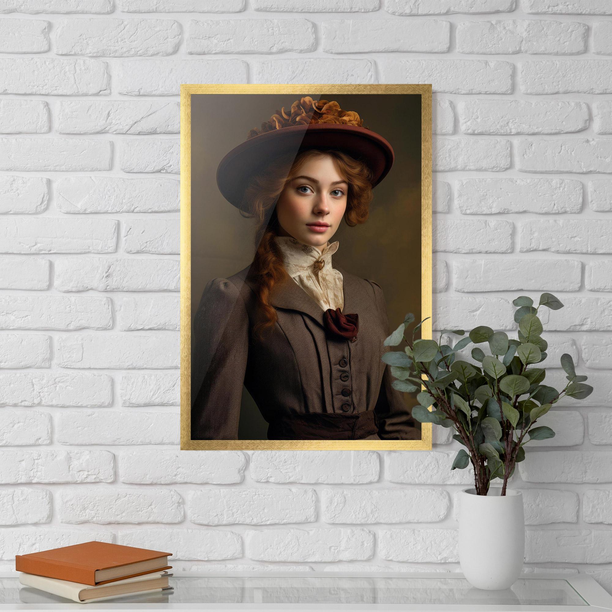 Keretezett Poszter Red Orange Hat mockup 5