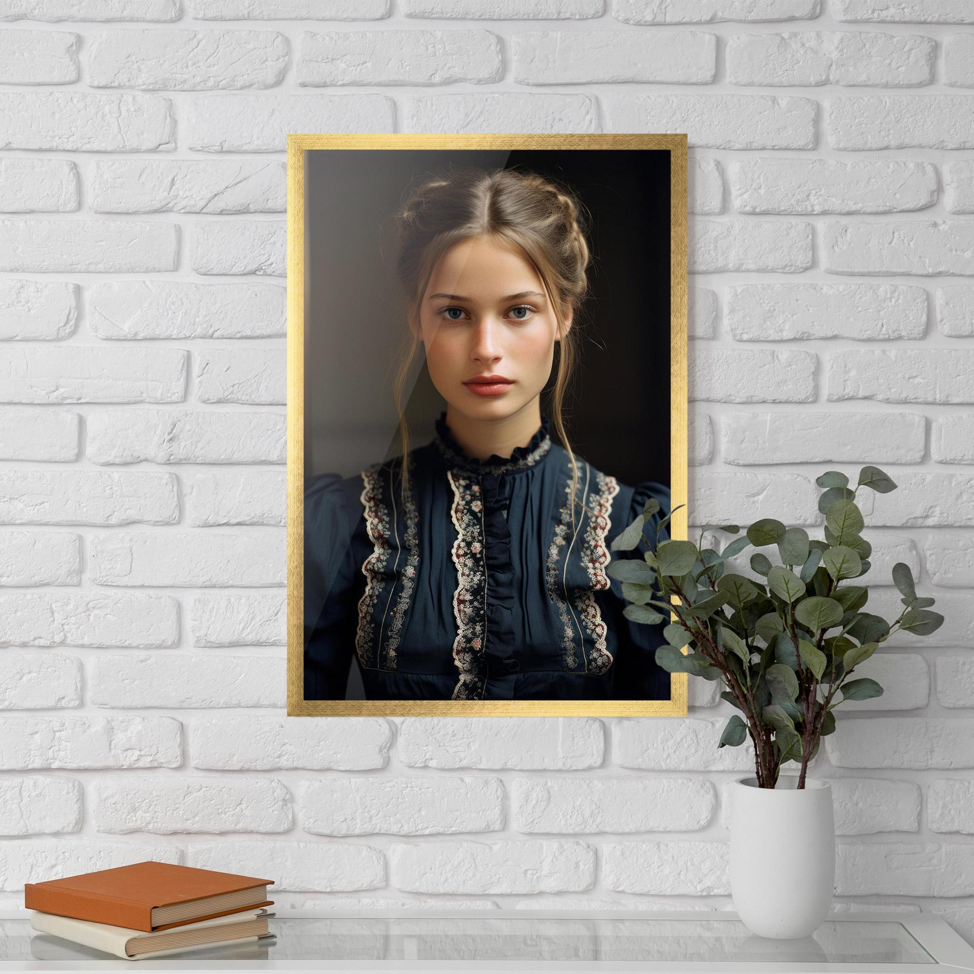 Keretezett Poszter Vintage Blue Eyes mockup 5