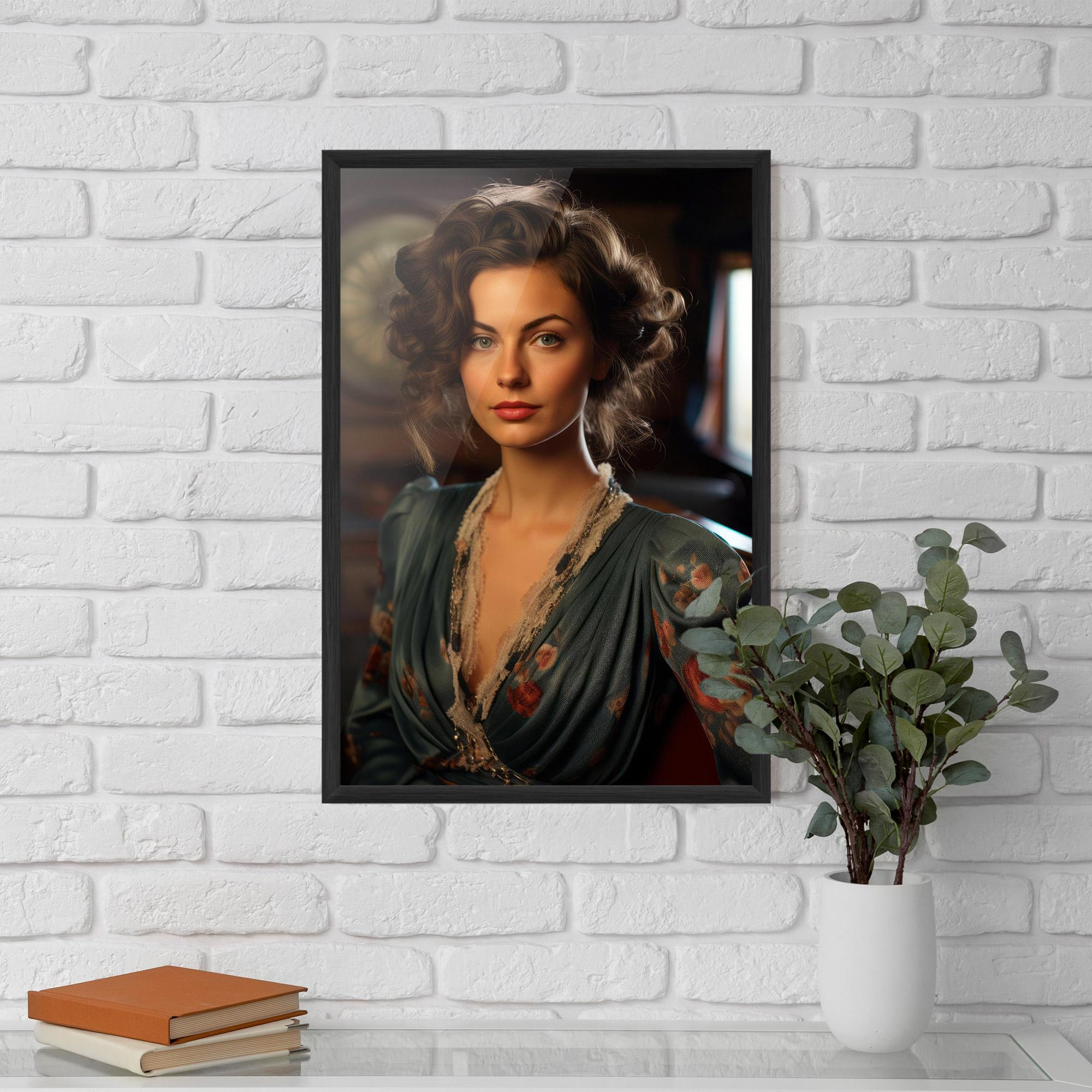 Keretezett Poszter Pink Flowers Dress mockup 5