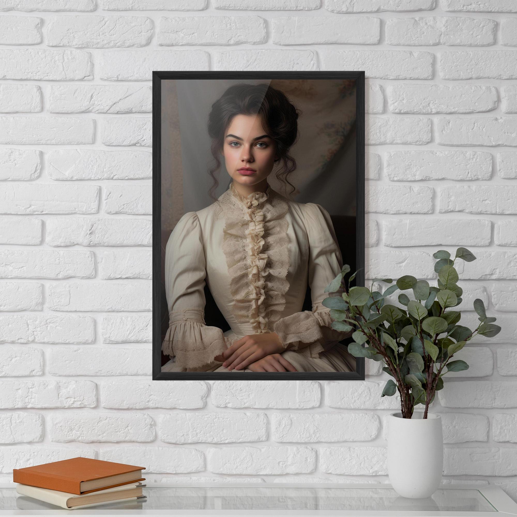 Keretezett Poszter Pretty Vintage Dress mockup 5