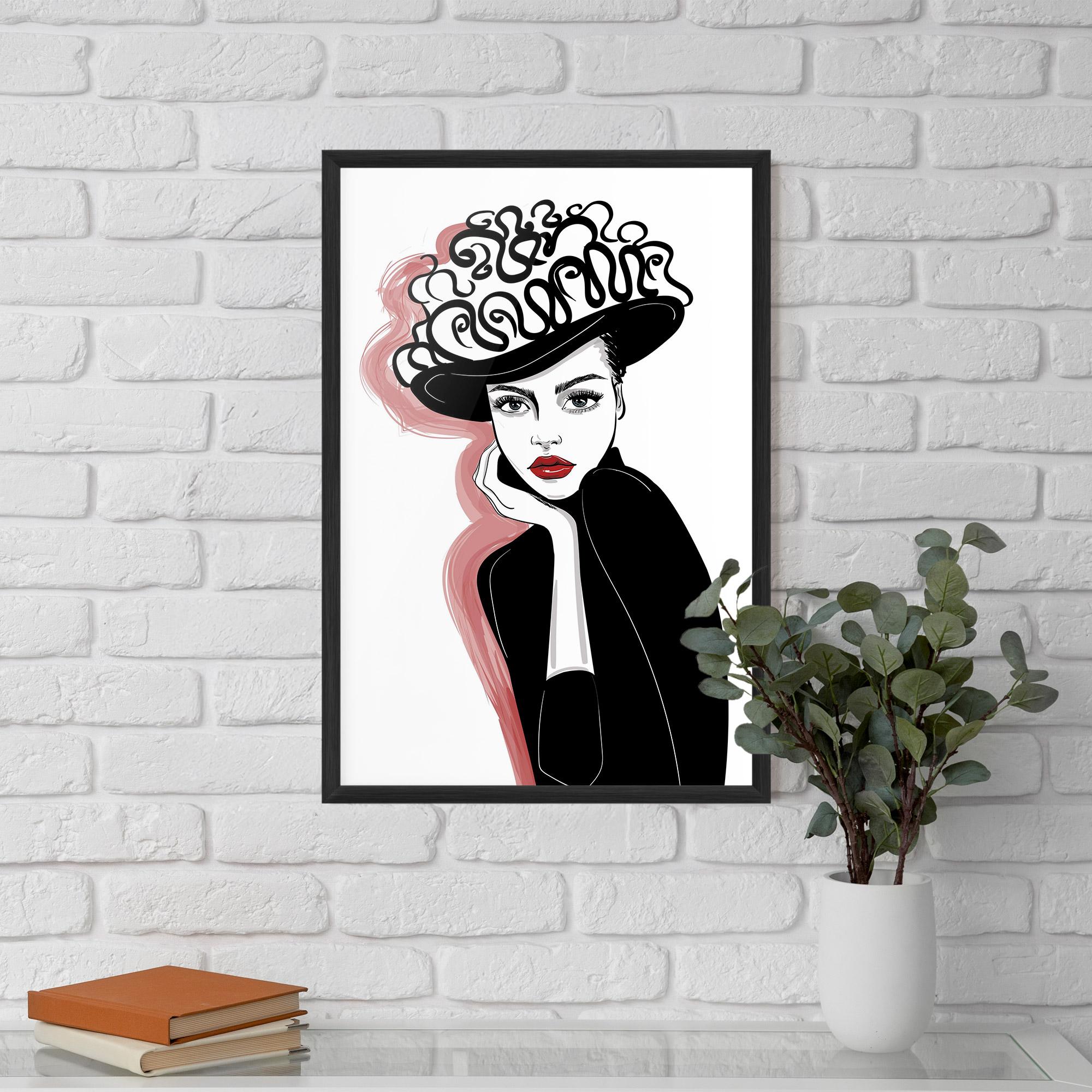 Keretezett Poszter Vintage Drawing mockup 5