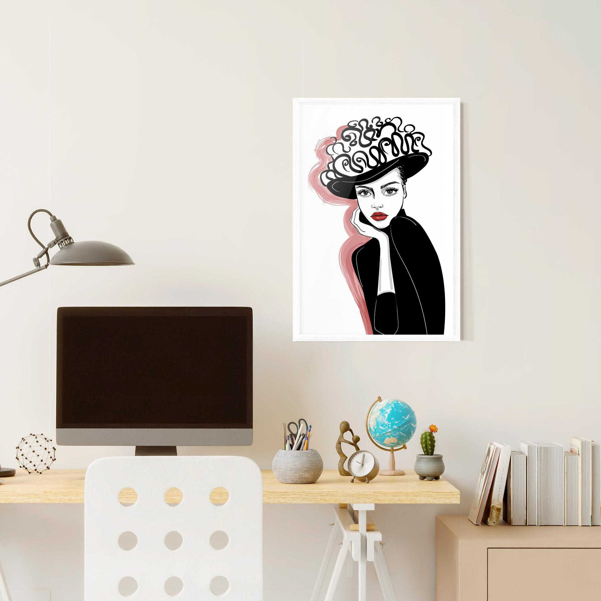 Keretezett Poszter Vintage Drawing mockup 6