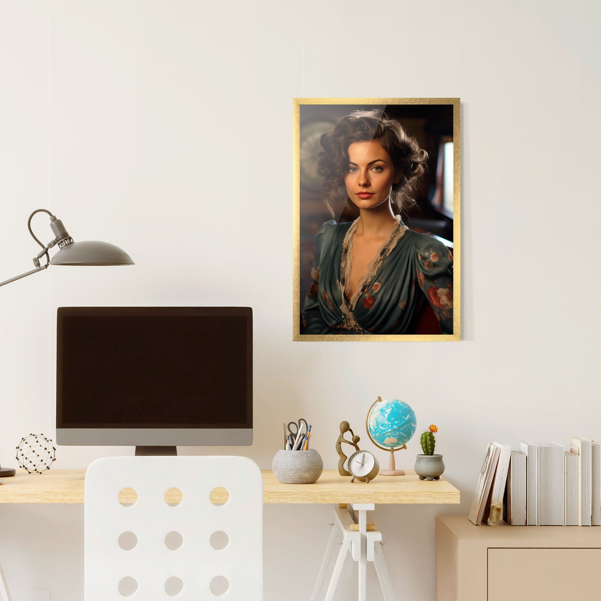 Pink Flowers Dress mockup 6