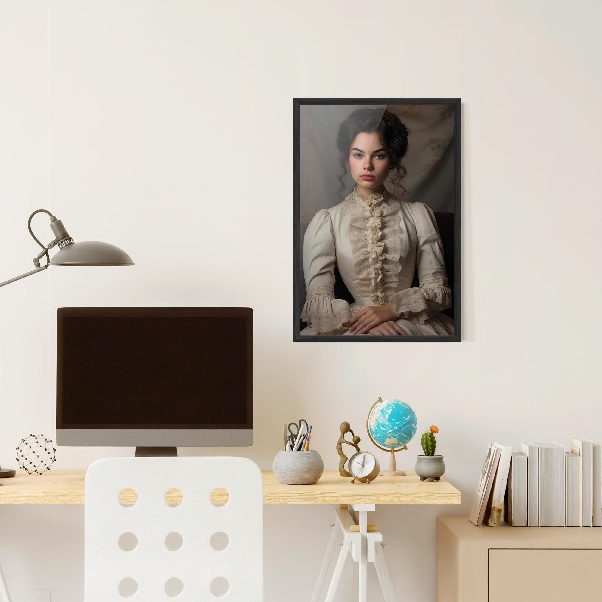 Keretezett Poszter Pretty Vintage Dress mockup 6