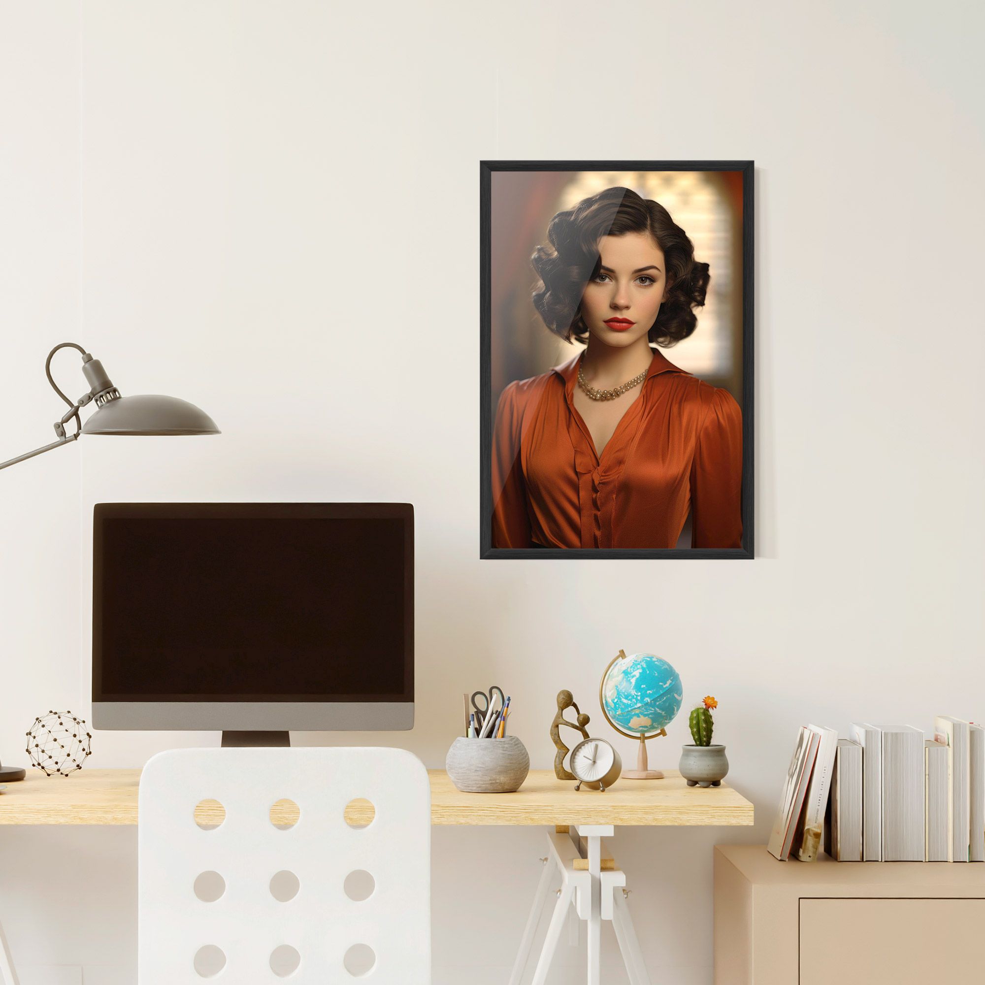 Strong Orange Blouse mockup 6