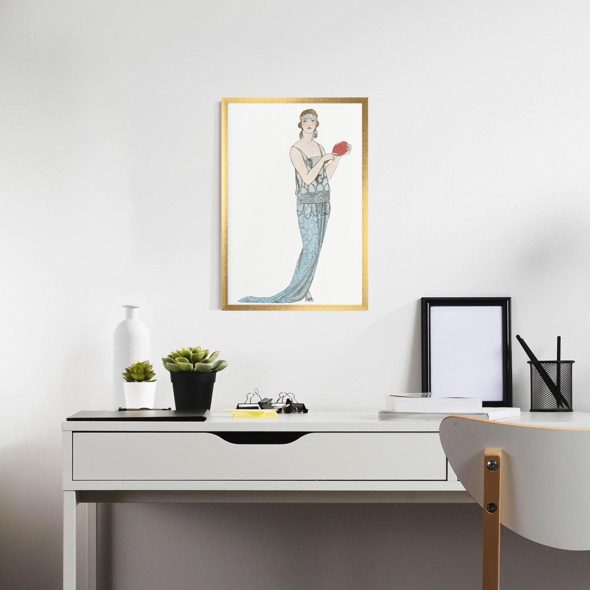 Keretezett Poszter Vintage Old Drawing mockup 7