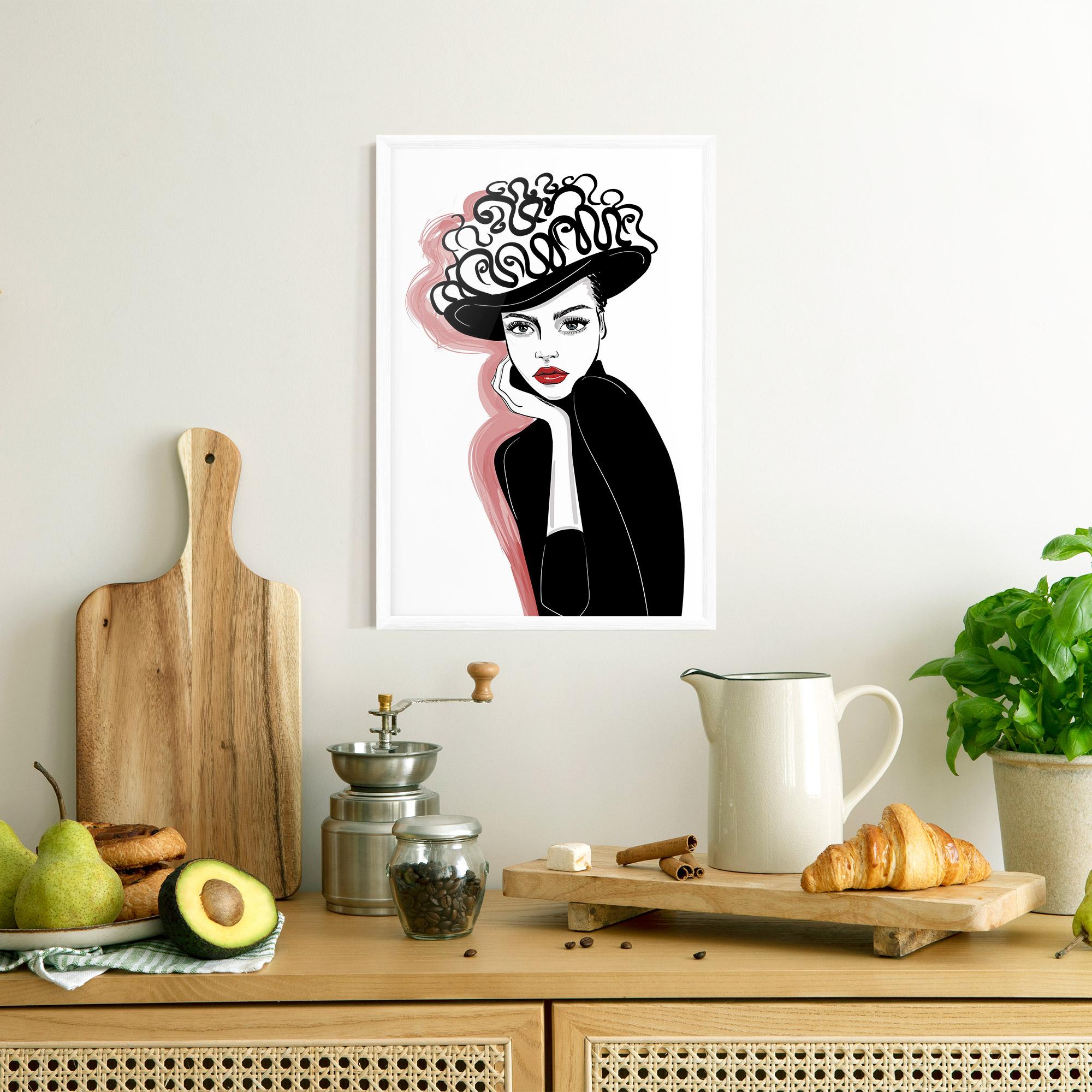 Keretezett Poszter Vintage Drawing mockup 8