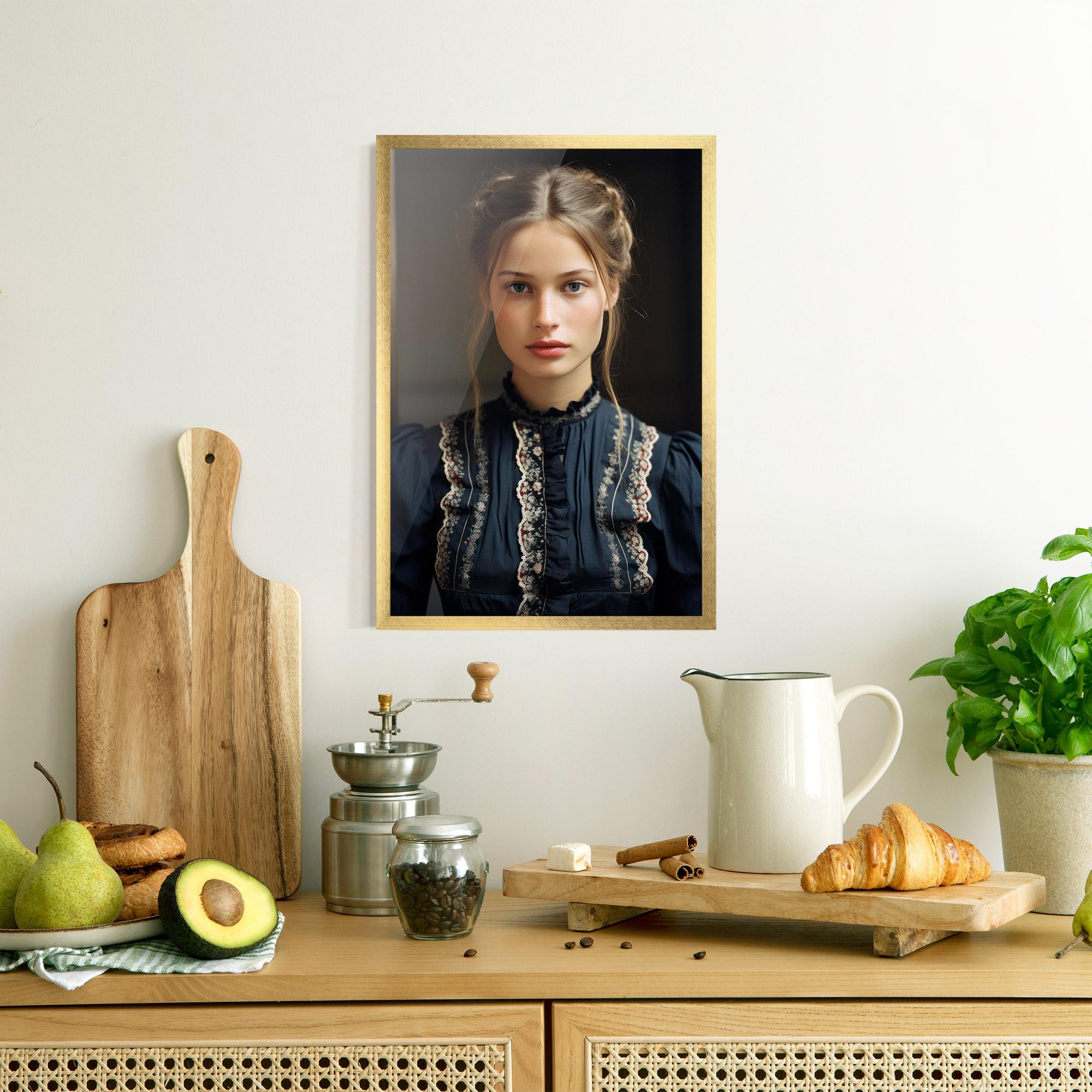 Keretezett Poszter Vintage Blue Eyes mockup 8