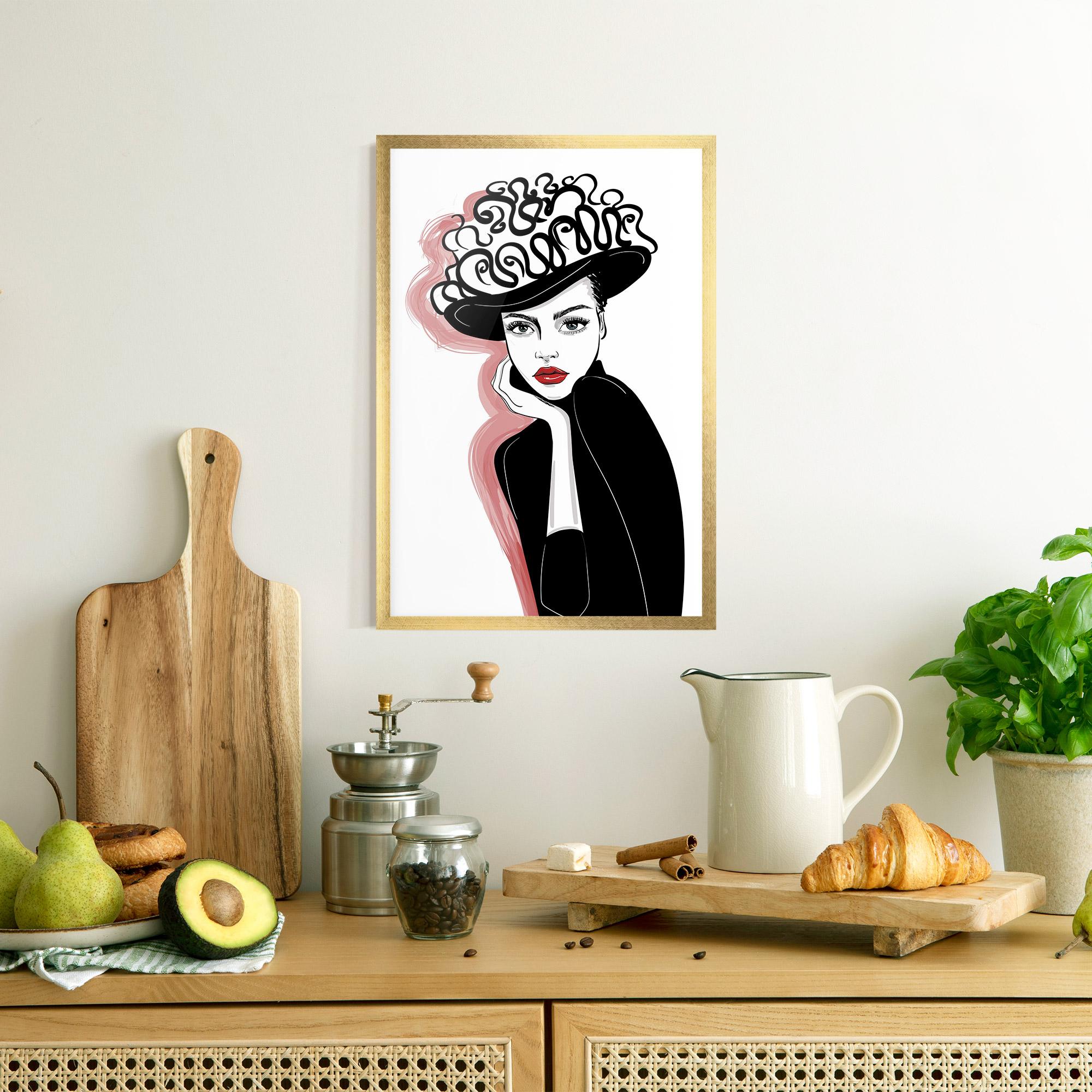 Keretezett Poszter Vintage Drawing mockup 8