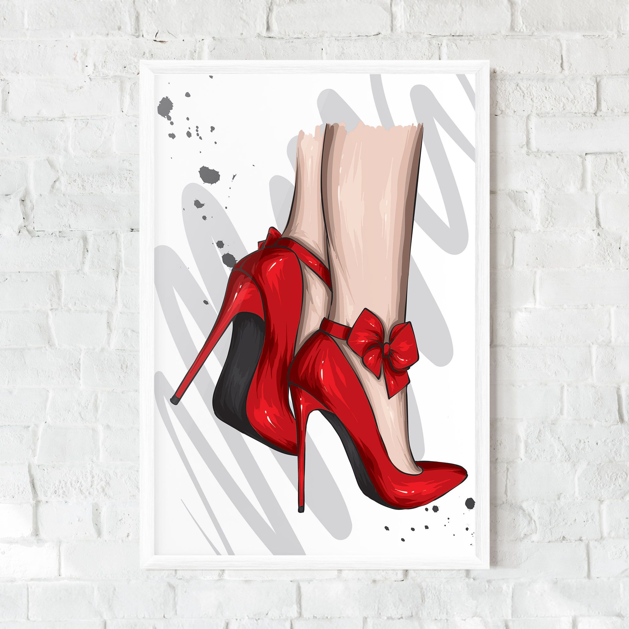 Red Bow Heels mockup 0